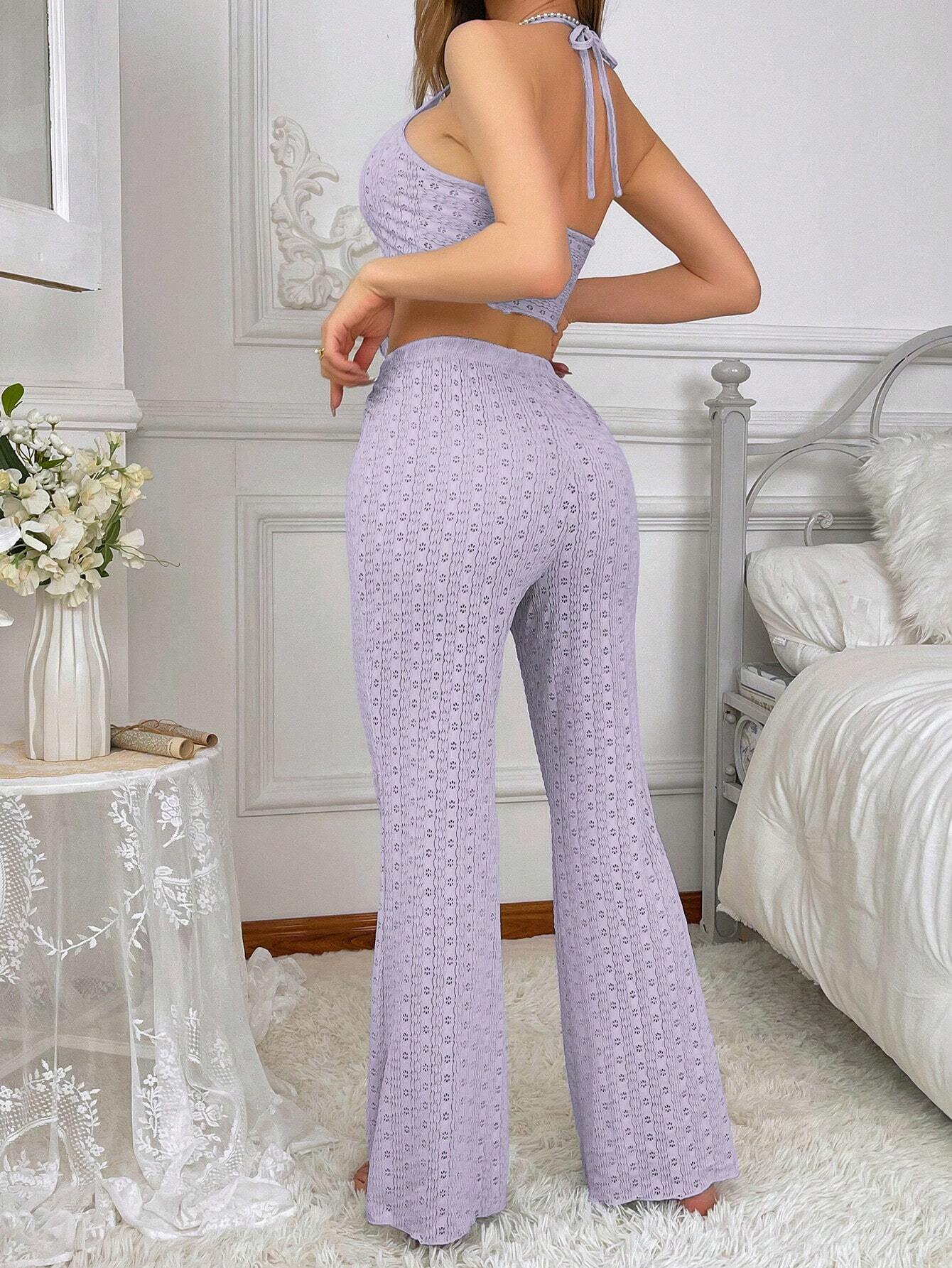 Women's Irregular Halter-Neck Pajama Set