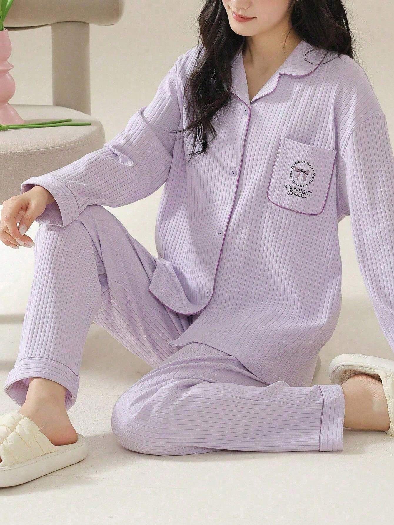 2pc Women Cotton Pajamas Set