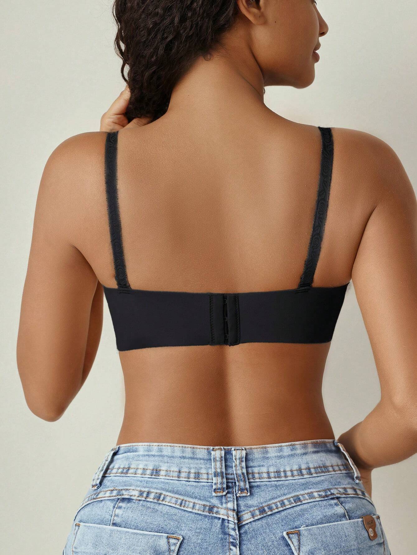 Underwear&amp;Sleepwear Basics 3pcs Women's Solid Color Bra Set