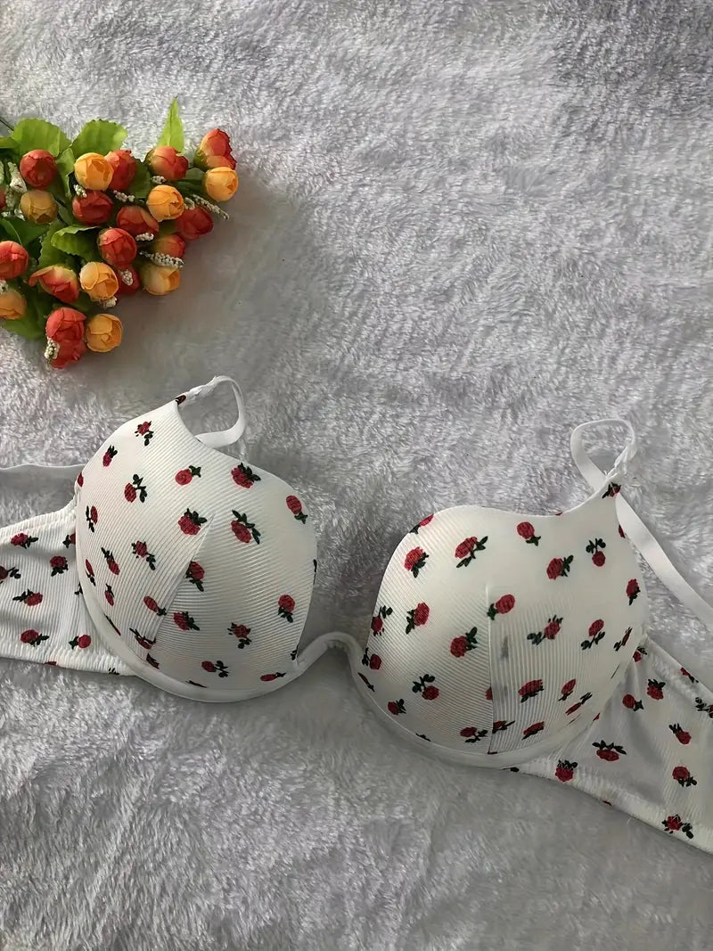 3pcs Floral Lingerie Bras
