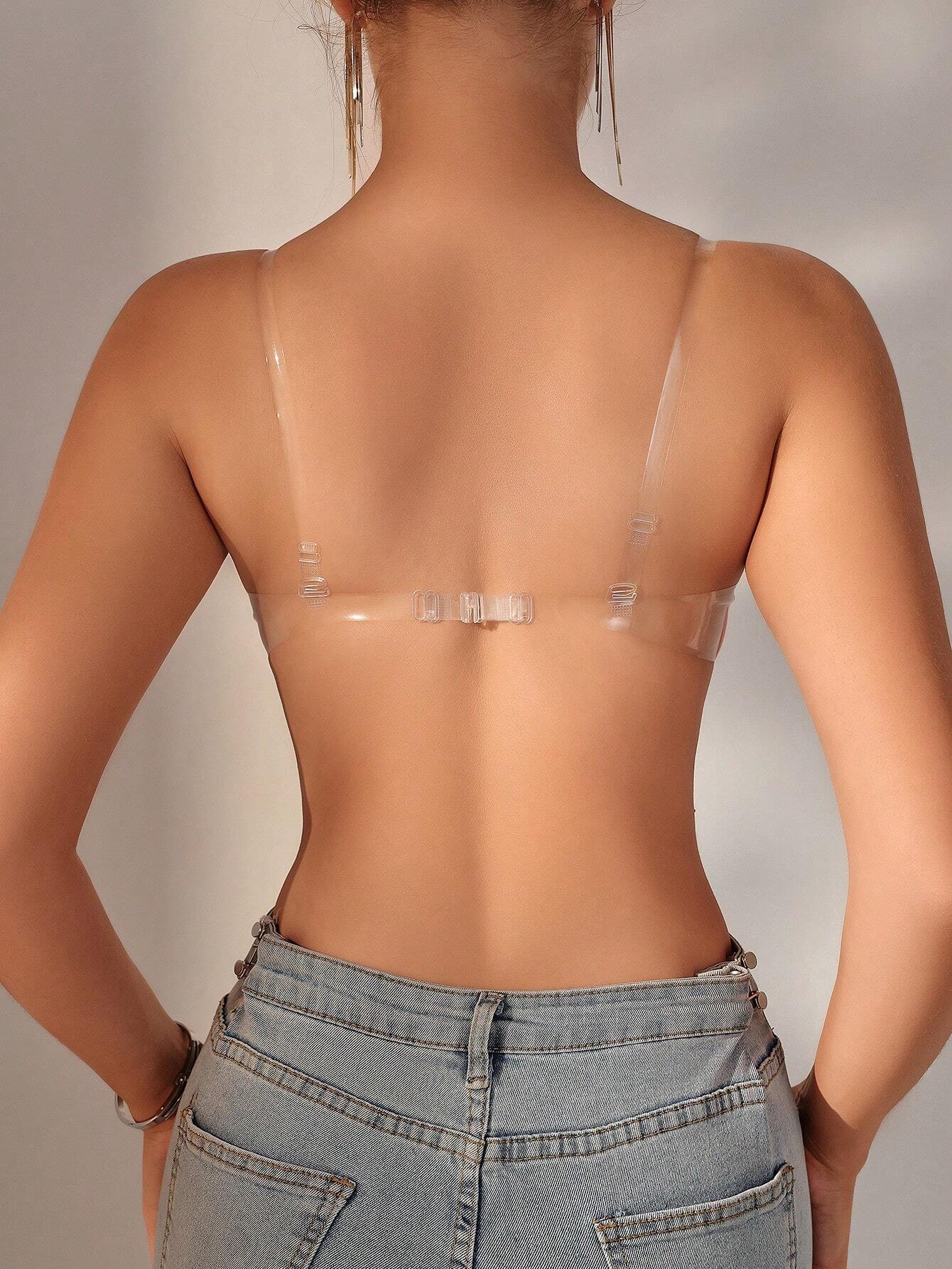 Women's Strapless Bra With Transparent Shoulder Straps