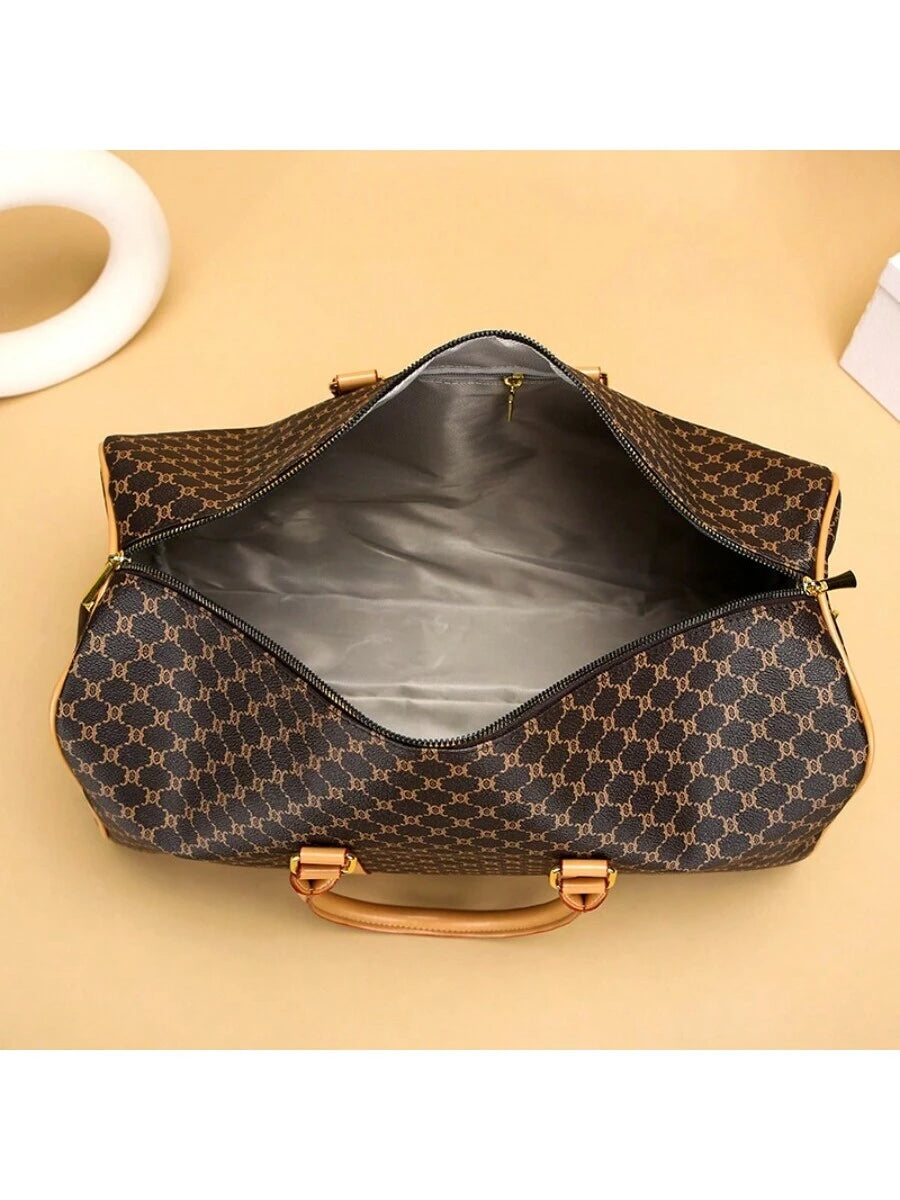 Large Capacity Fashion Printed Luggage Bag, Suitable For Men &amp; Women's Fitness, Travel, Outdoor Sports Storage Bag