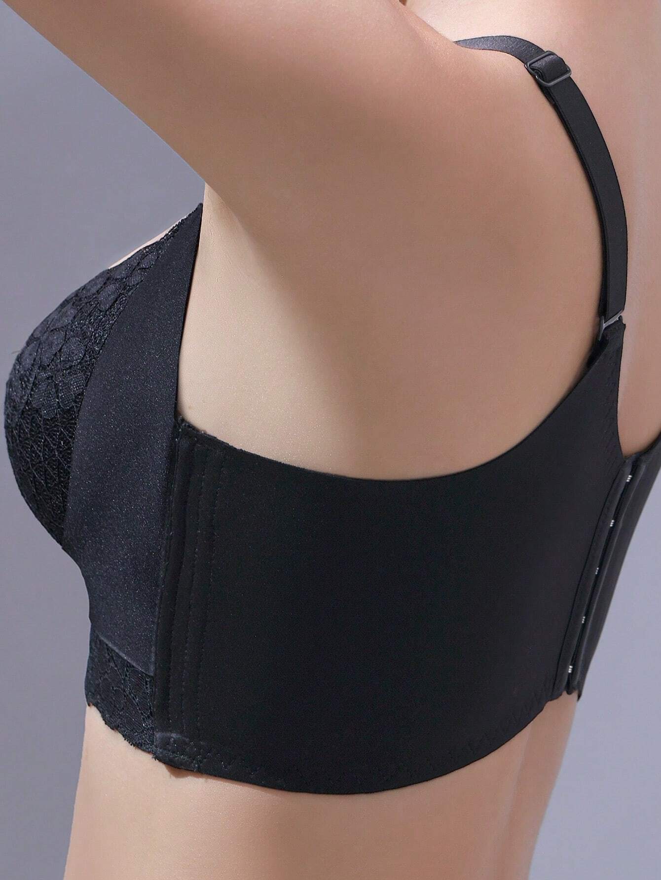 Women Push Up Wireless Seamless Adjustable Breathable Lace Bra