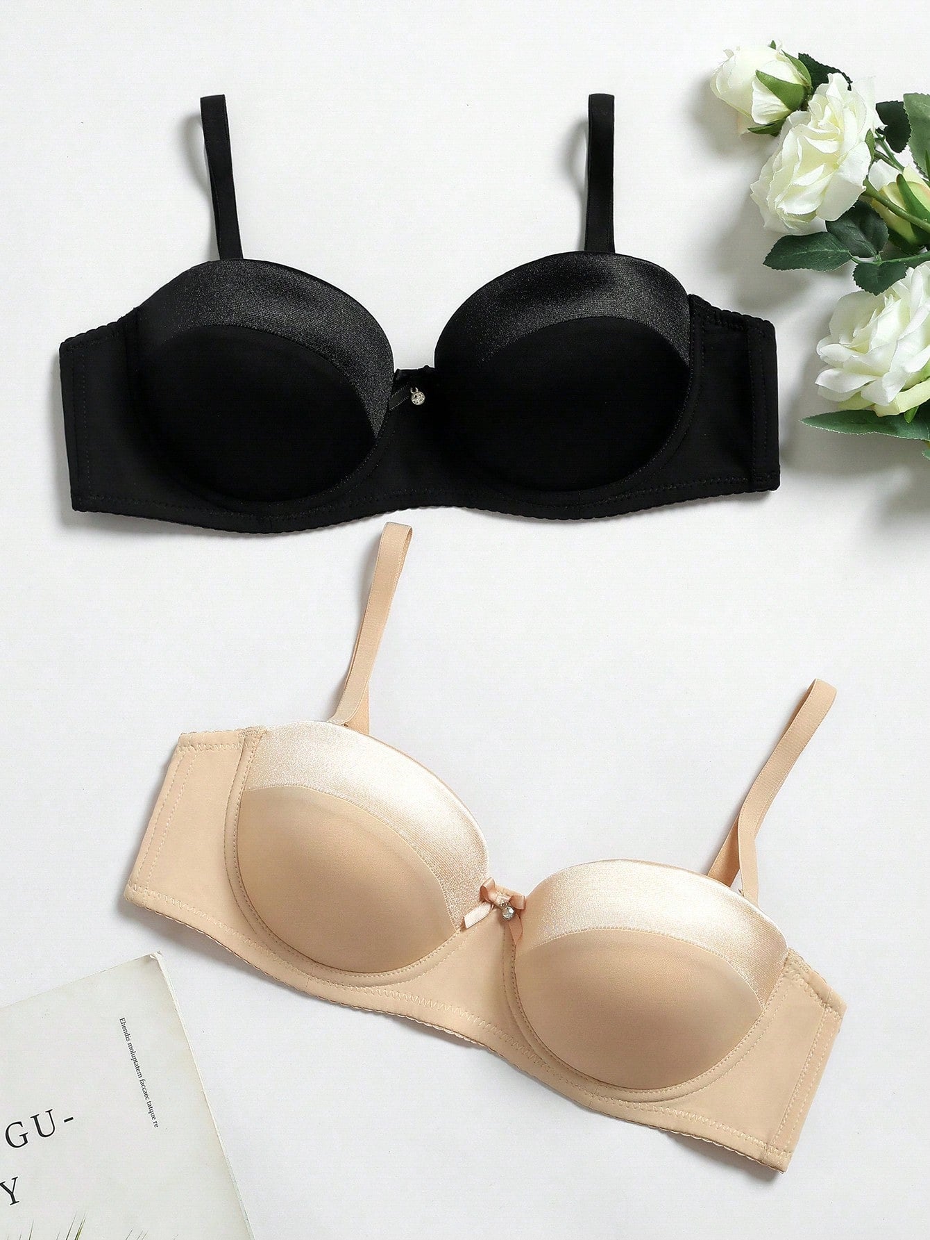 2pack Solid Underwire Bra
