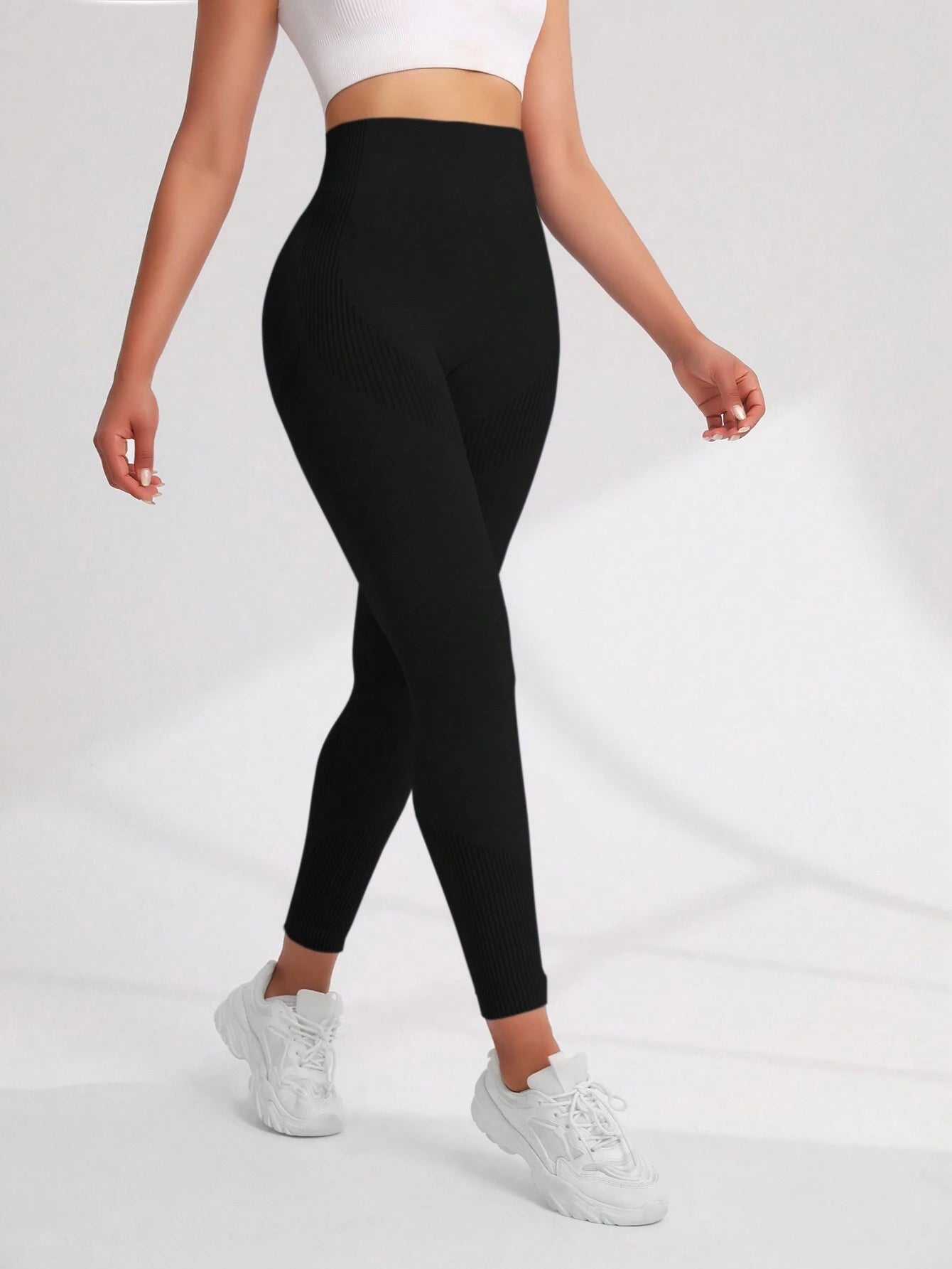 Yoga Basic Wide Waistband Sports Leggings