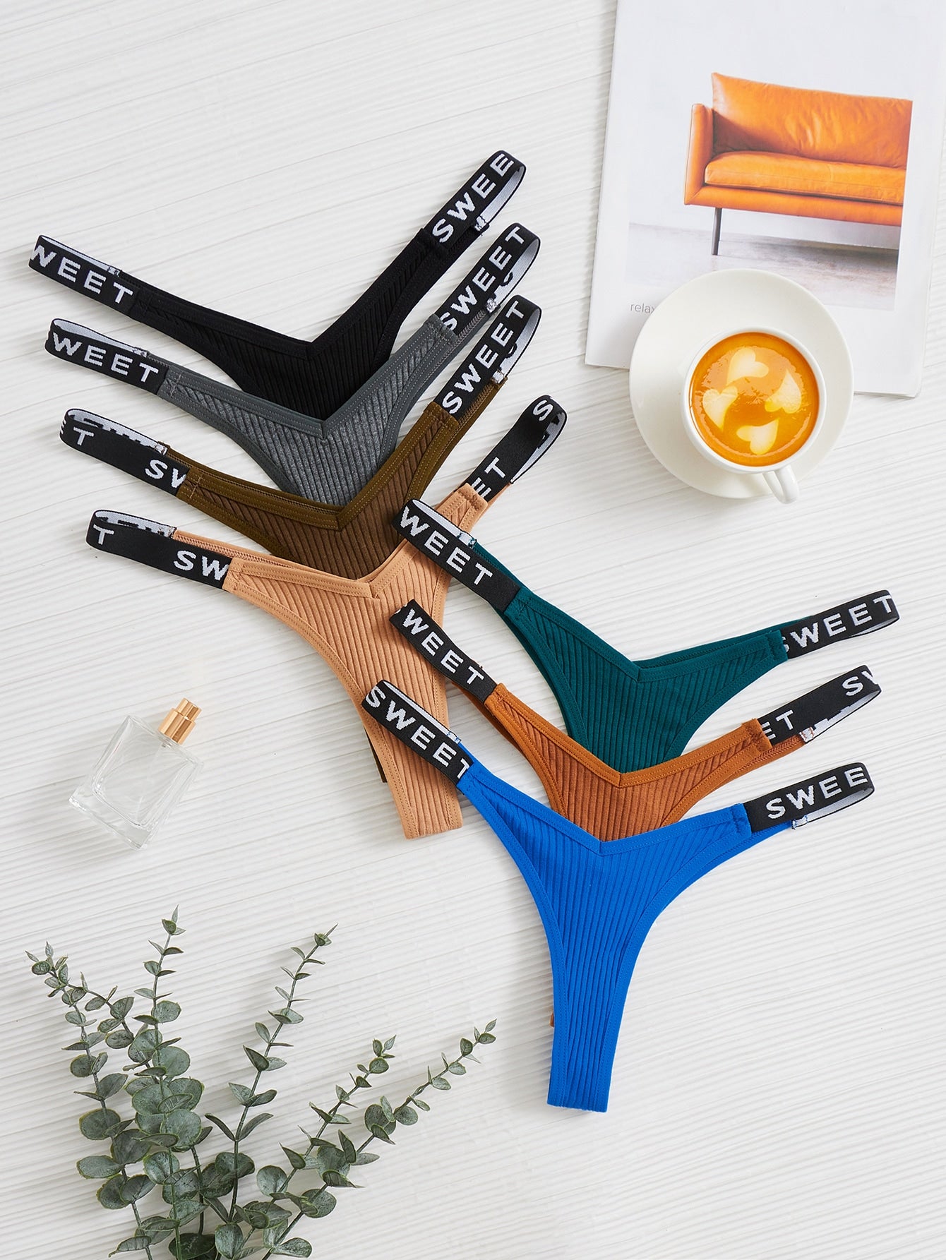 7pack Letter Tape Panty Set S Multicolor 5