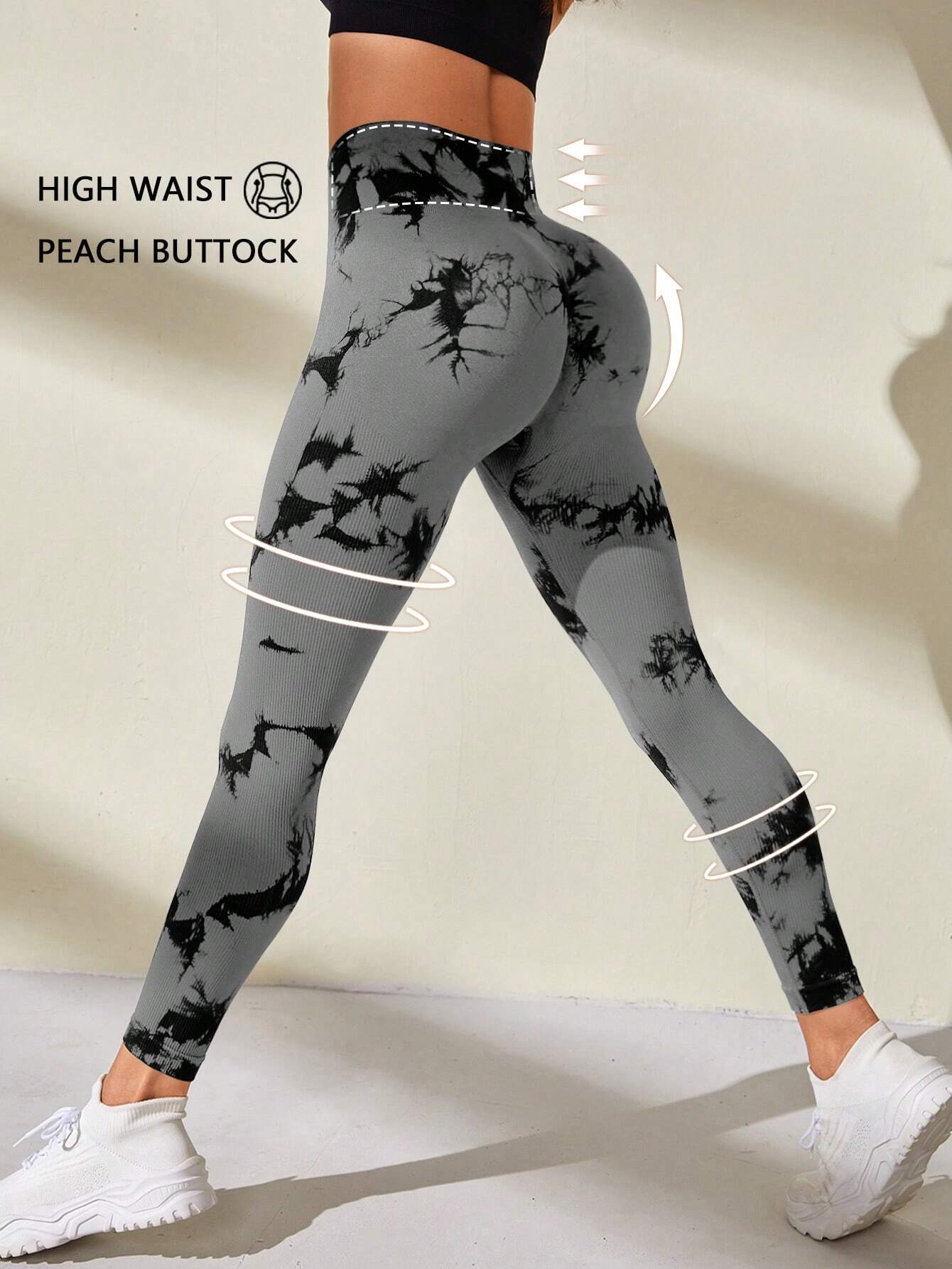 Sport Studio Tie Dye Wideband Waist Sports Leggings