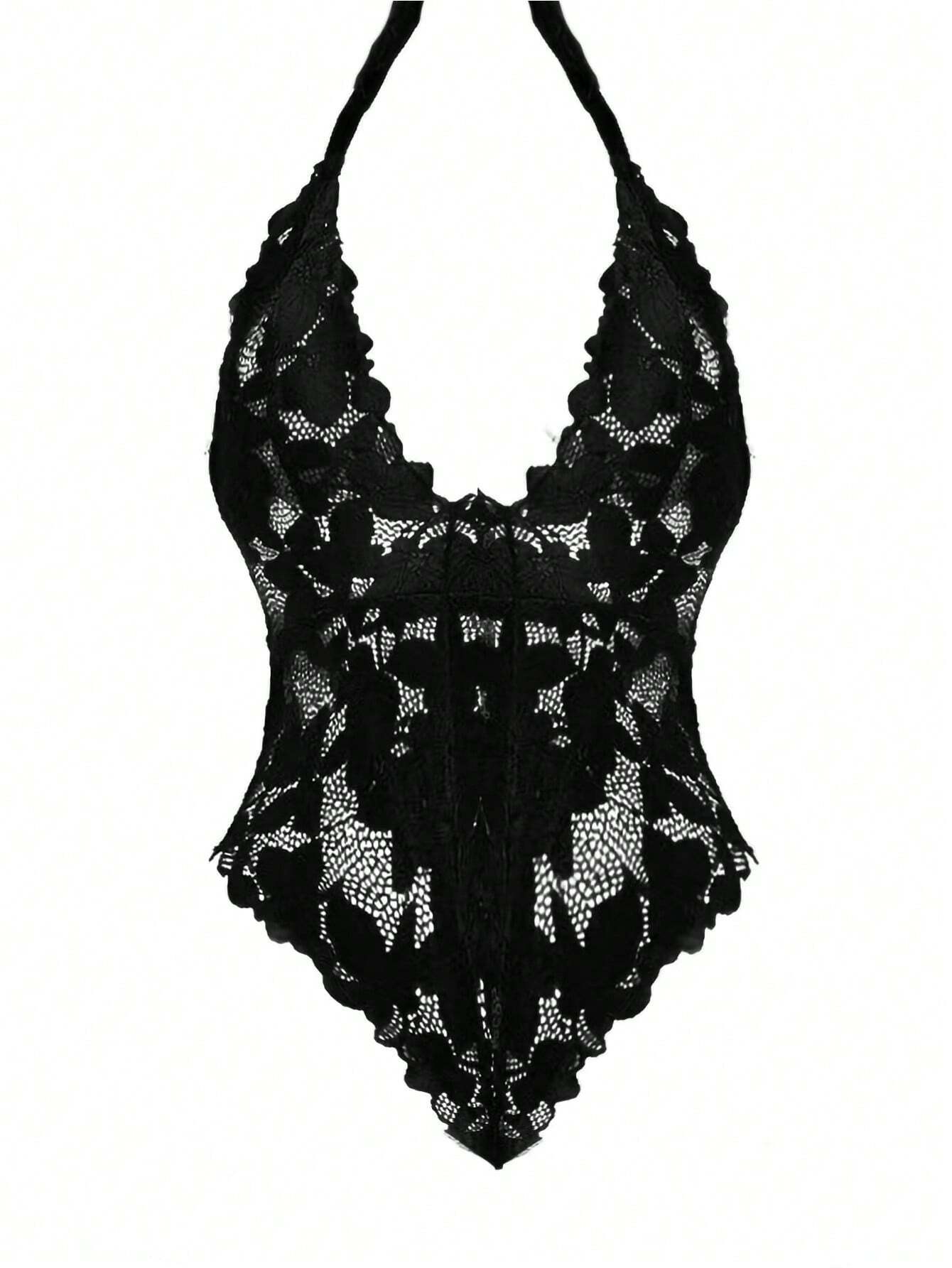 Women One Piece Lingerie Sexy Teddy Lingerie V Neck Sexy Bodysuit Lace Nightie