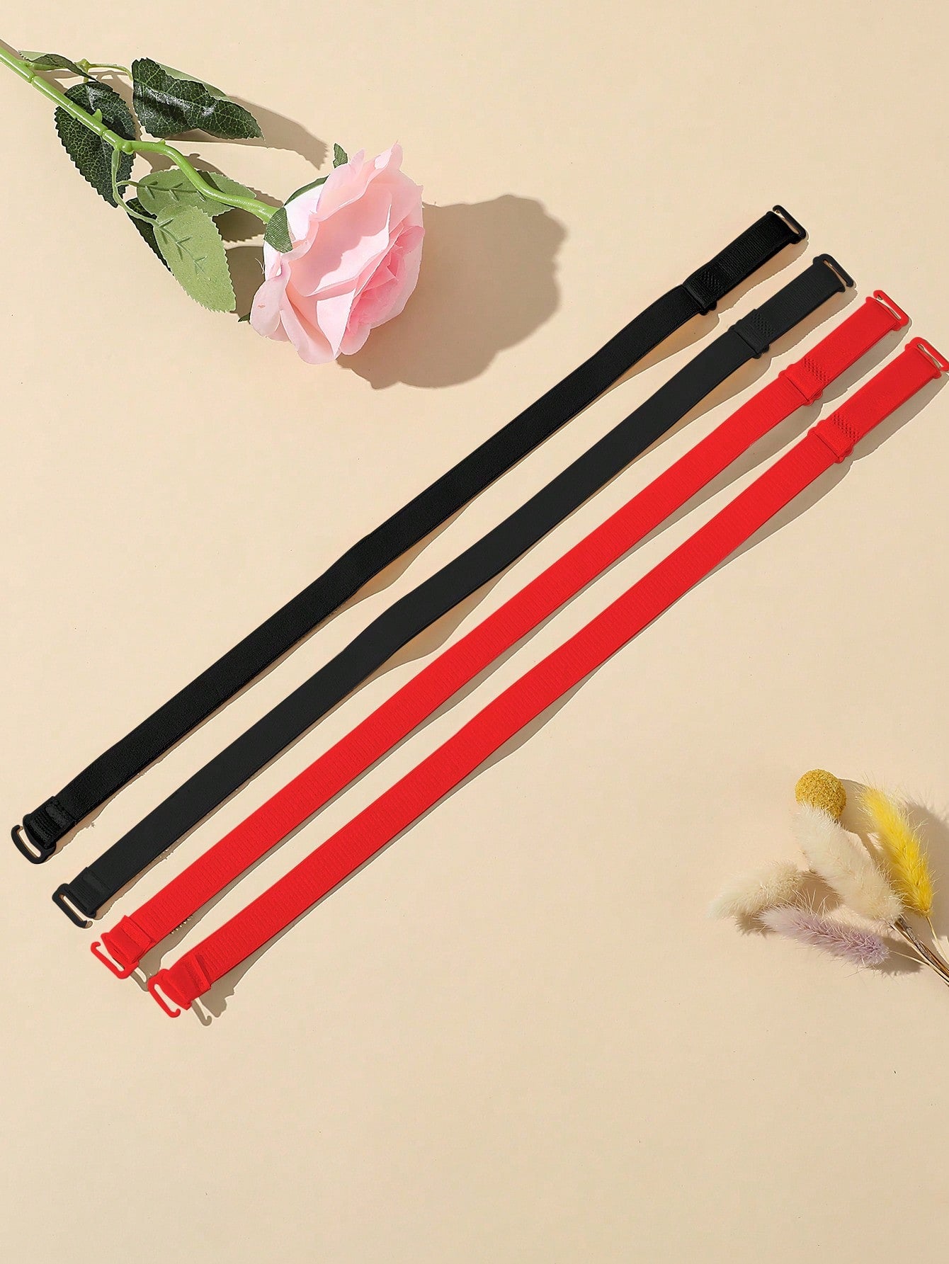 2pairs Rhinestone Letter Bra Strap