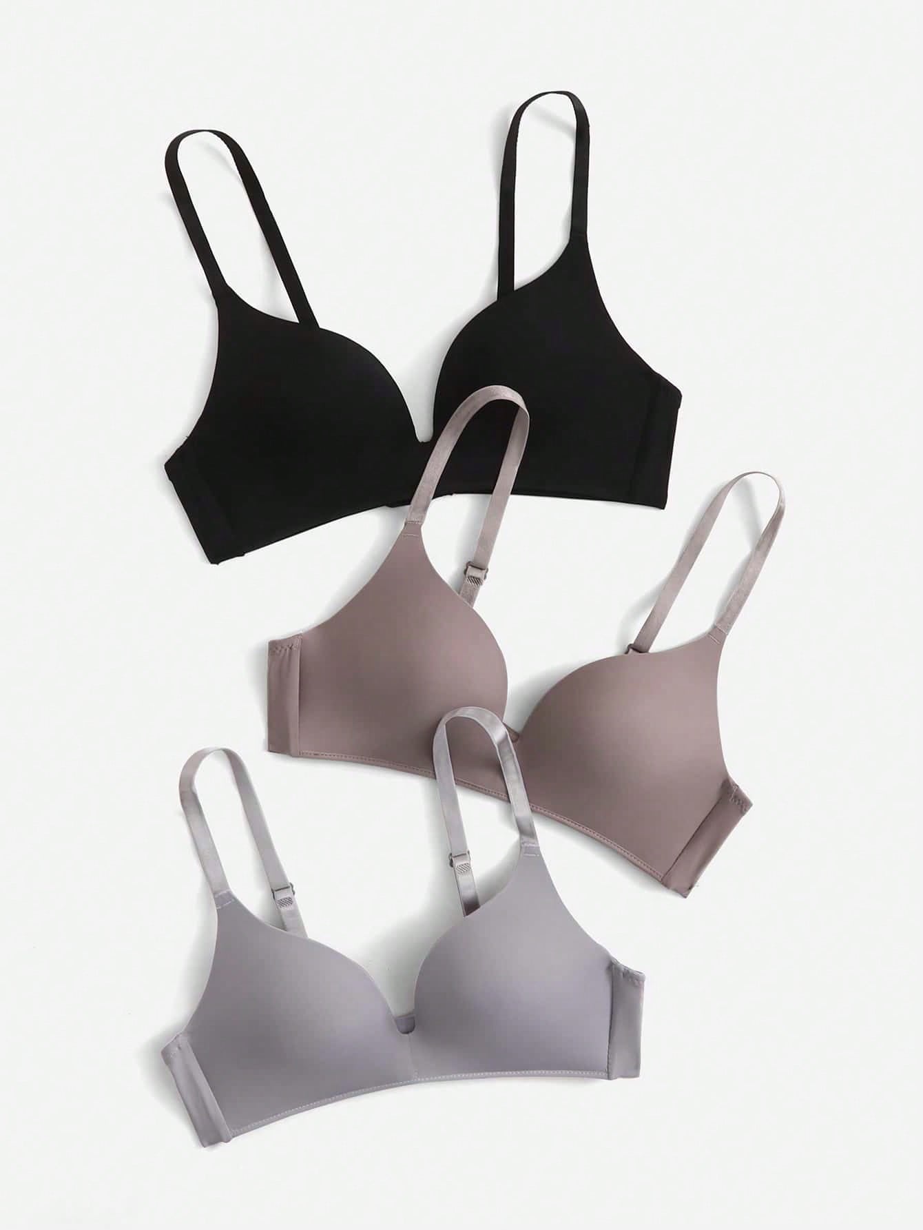 2pack Solid Wireless Bra