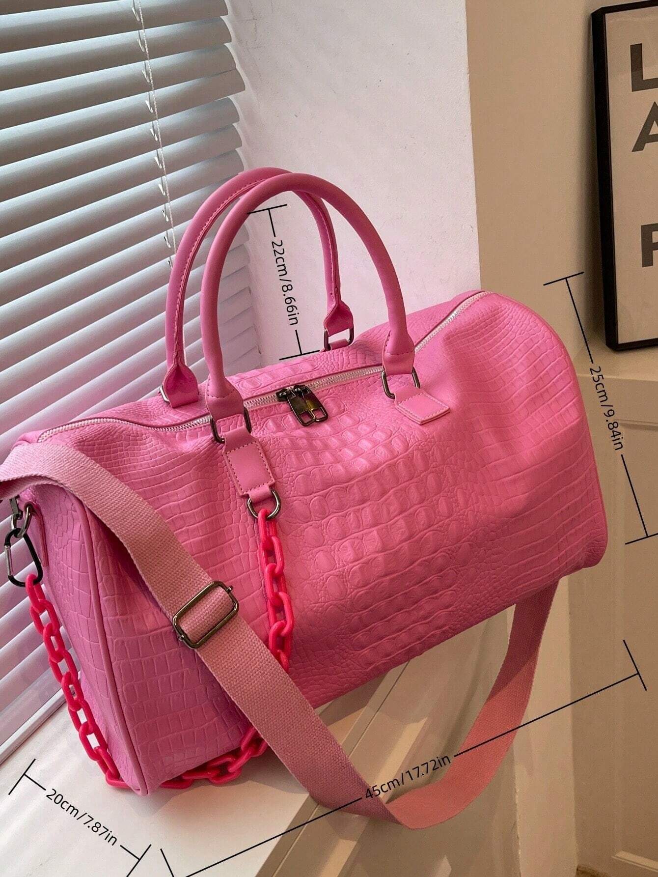 Large Capacity Fashion Printed Luggage Bag, Suitable For Men &amp; Women's Fitness, Travel, Outdoor Sports Storage Bag