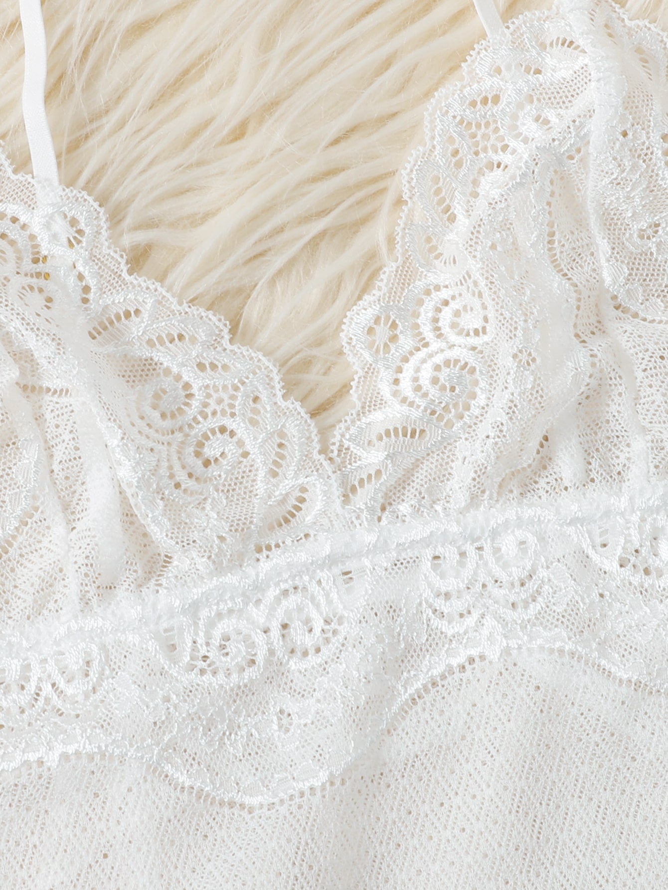 Floral Lace Bralette With Heart Print Shorts