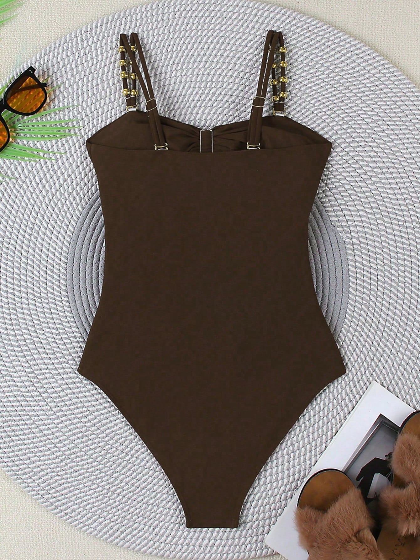 Women's Hollow Out Solid Color Simple Daily One-Piece Swimsuit