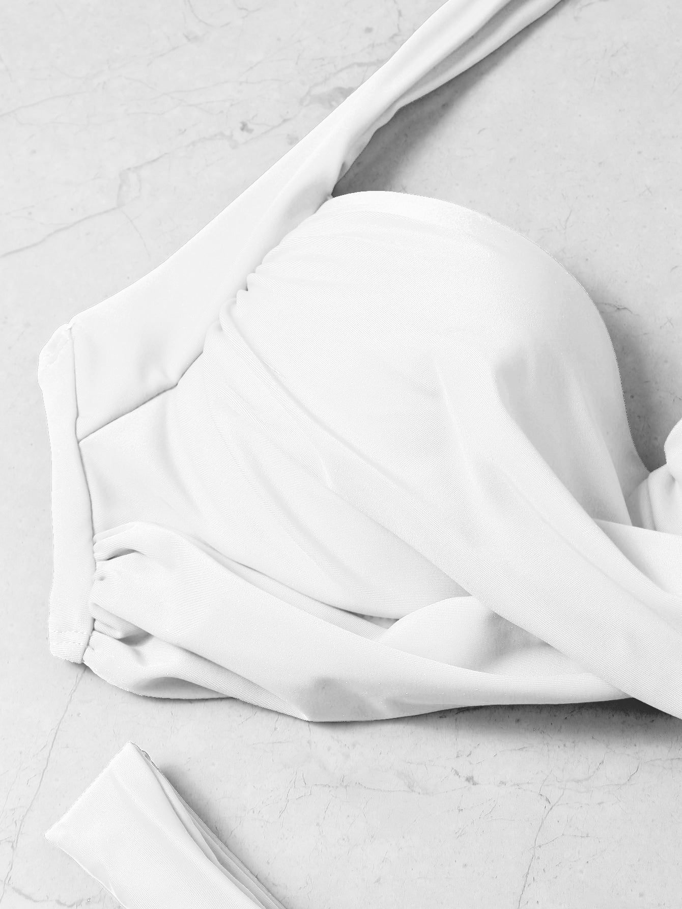 SHEIN Swim Basics Twist Front Push Up Bikini Swimsuit