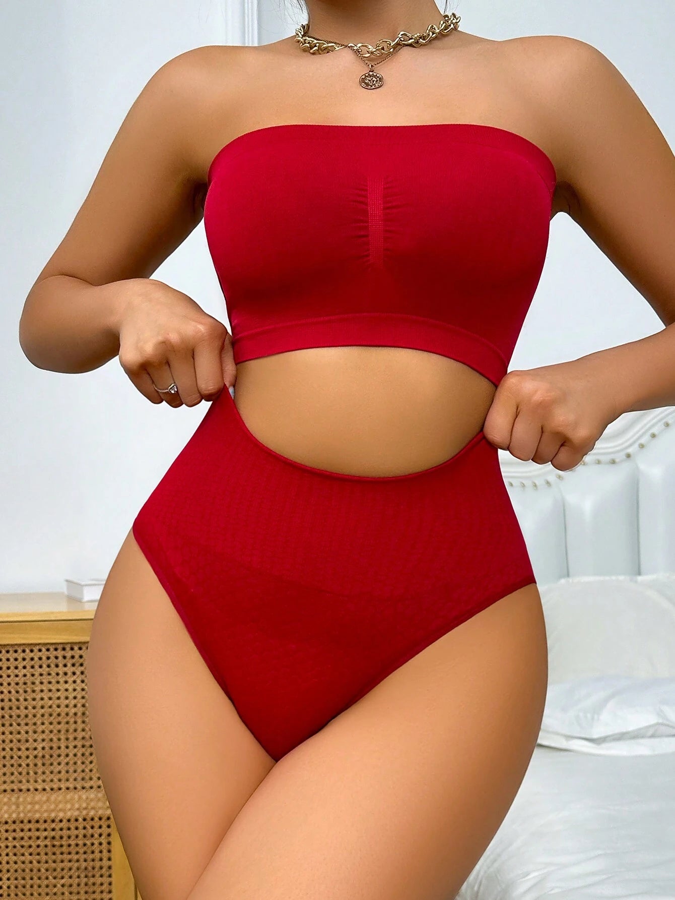 Solid Seamless Lingerie Set