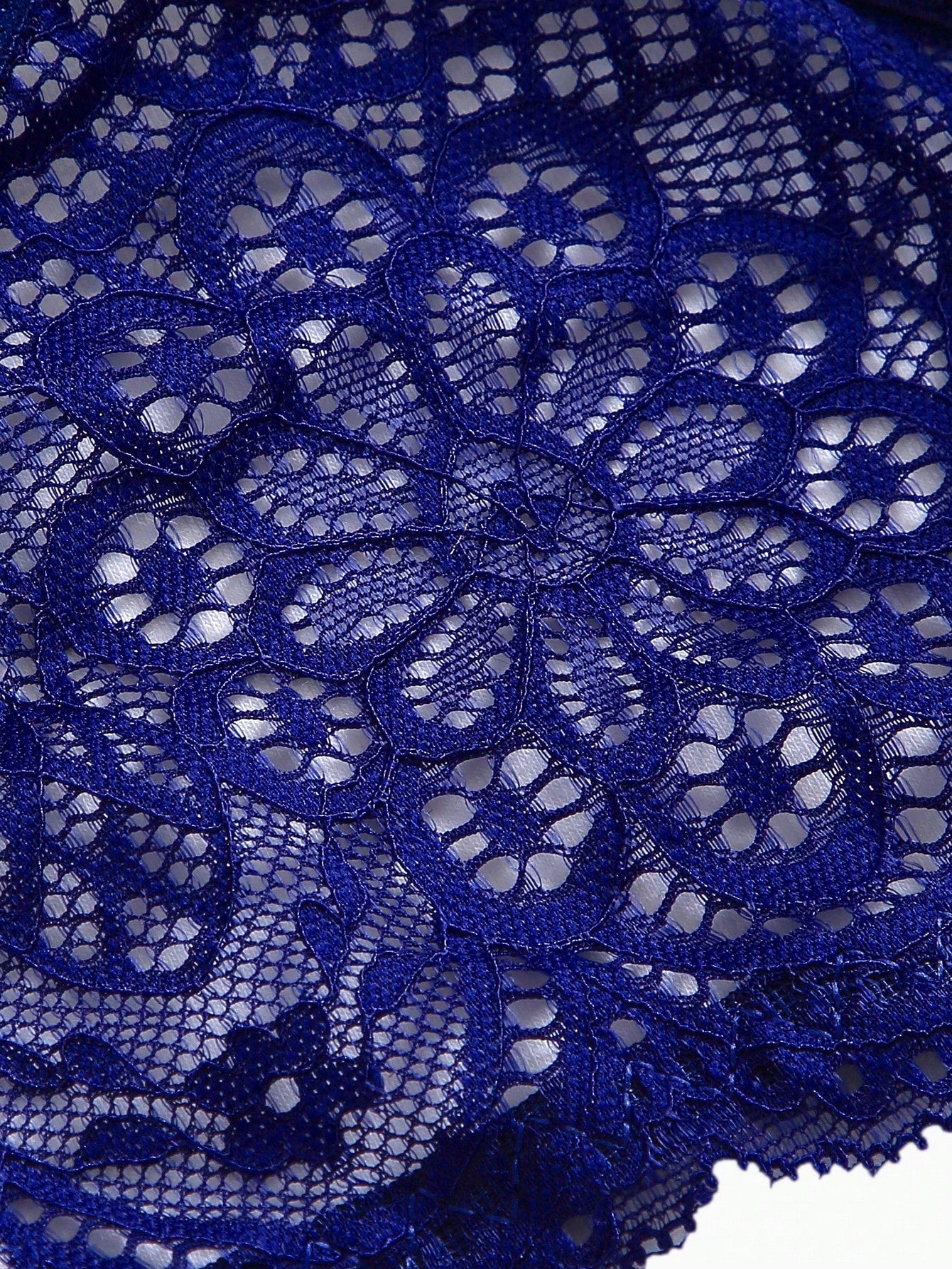 4pcs Contrast Lace Underwire Garter Lingerie Set With Leg Ring