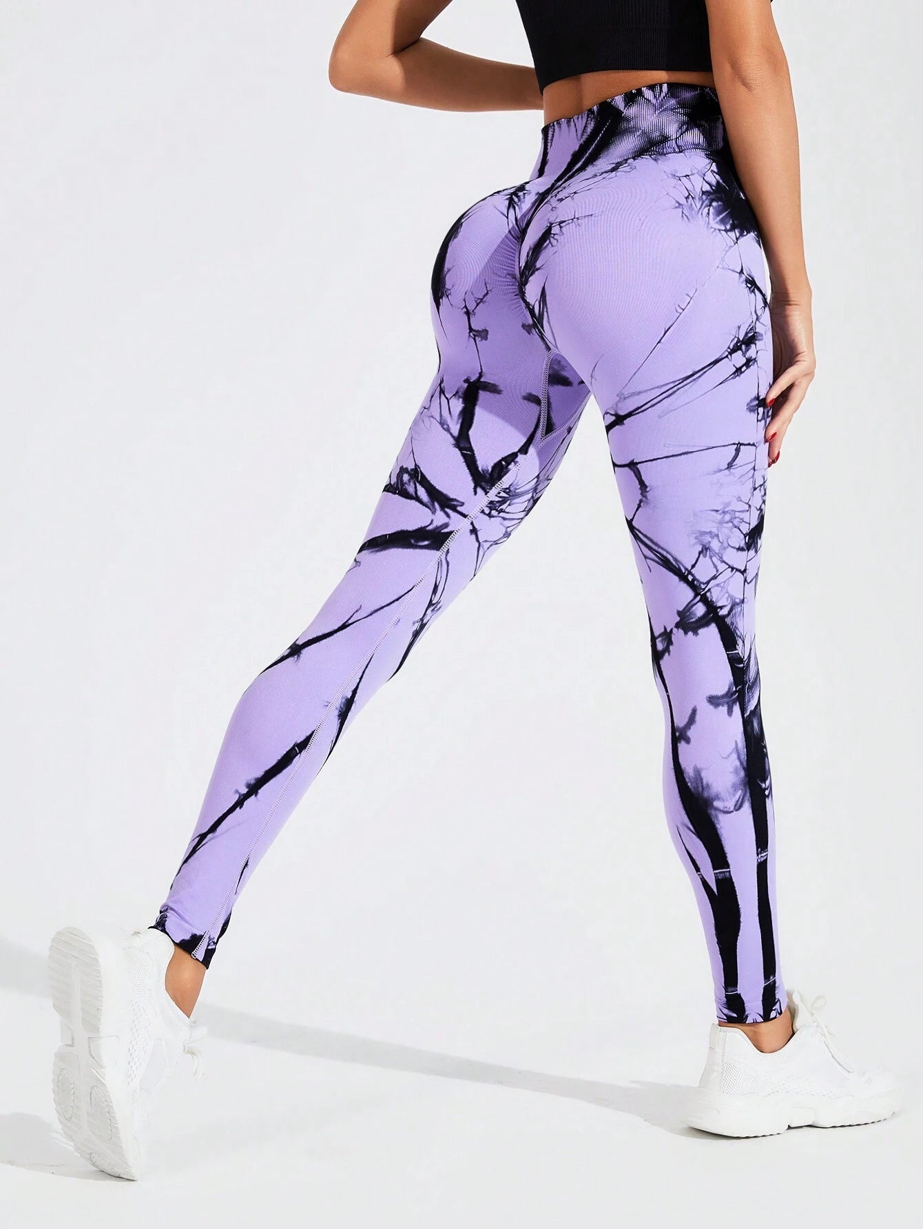 Sport Studio Tie Dye Wideband Waist Sports Leggings Multicolor 3
