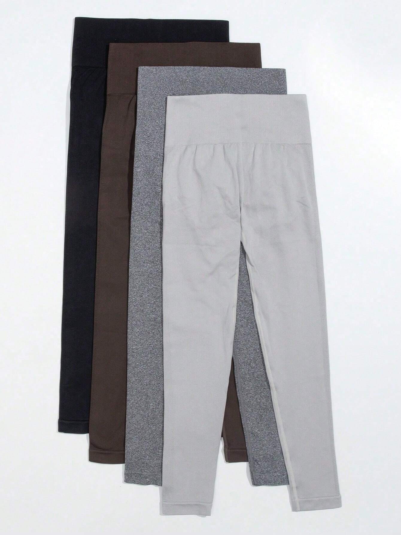 Yoga Basic 4pcs Seamless Wide Waistband Sports Leggings