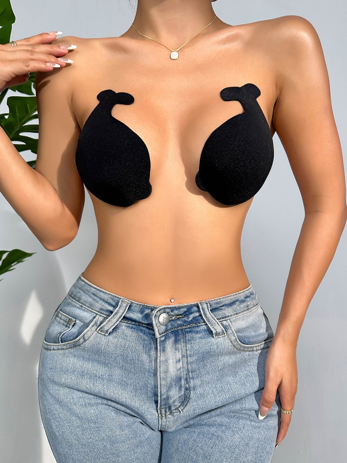 1 Pair Solid Nipple Cover Black