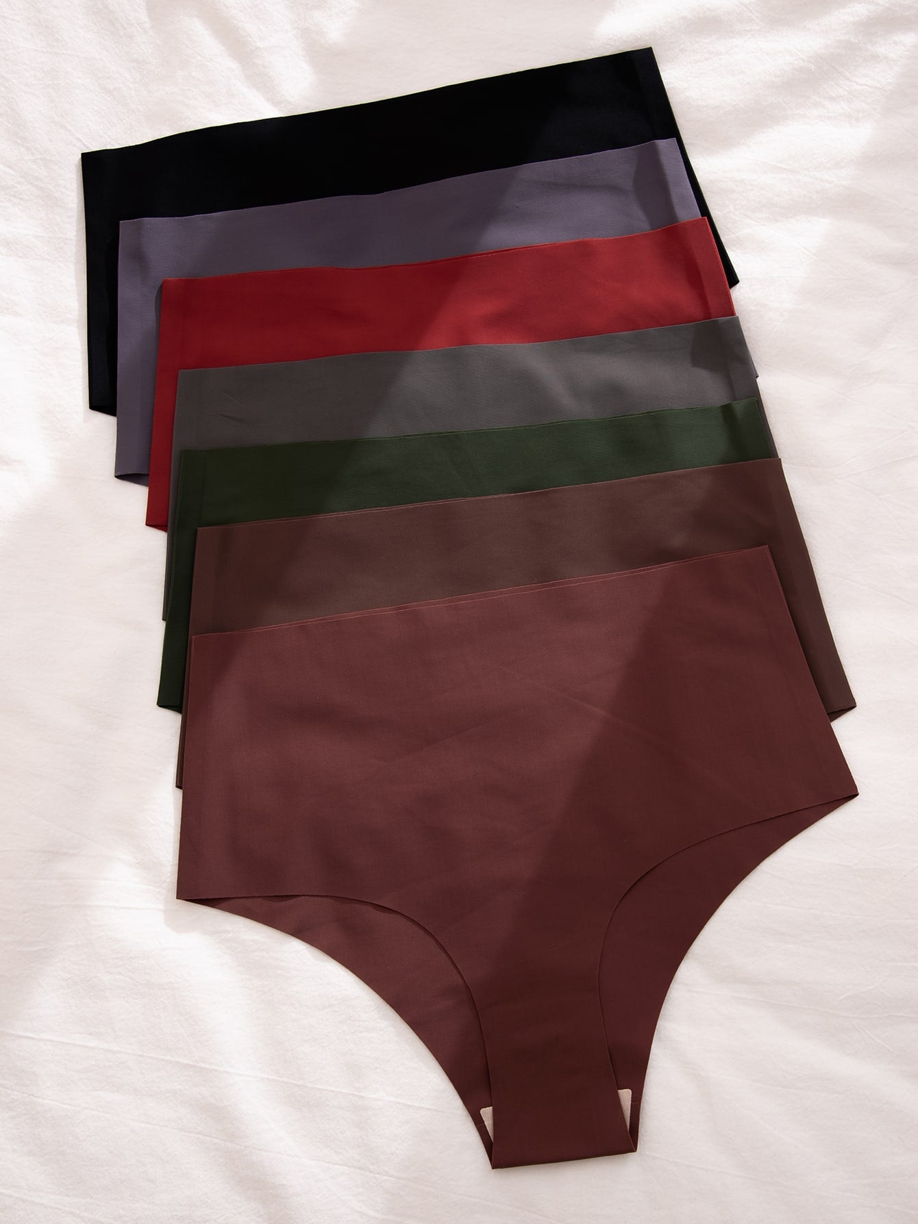 7pack Solid No Show Panty Set