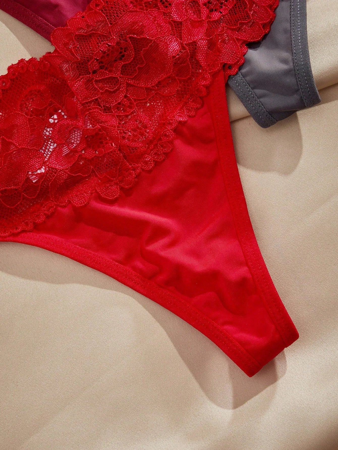 5pack Contrast Lace Thong