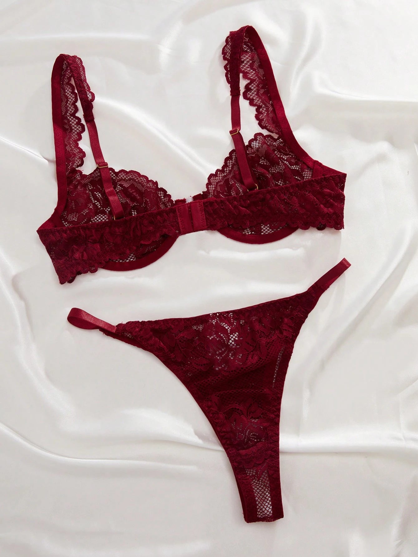 Charlaine Floral Lace Underwire Lingerie Set