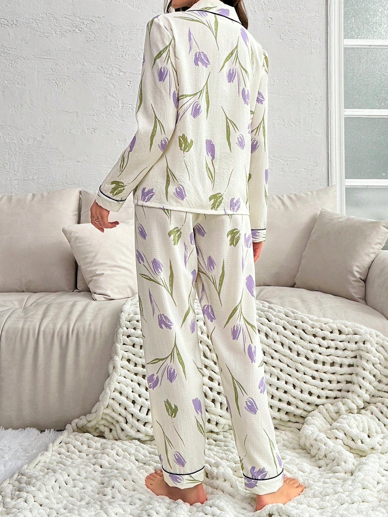 CottageSlumber Flower Pattern Pajama Set