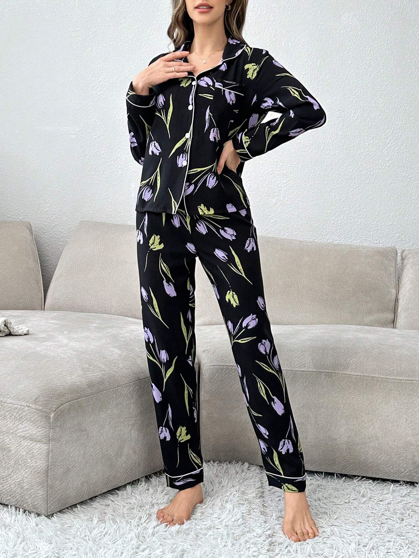 CottageSlumber Flower Pattern Pajama Set