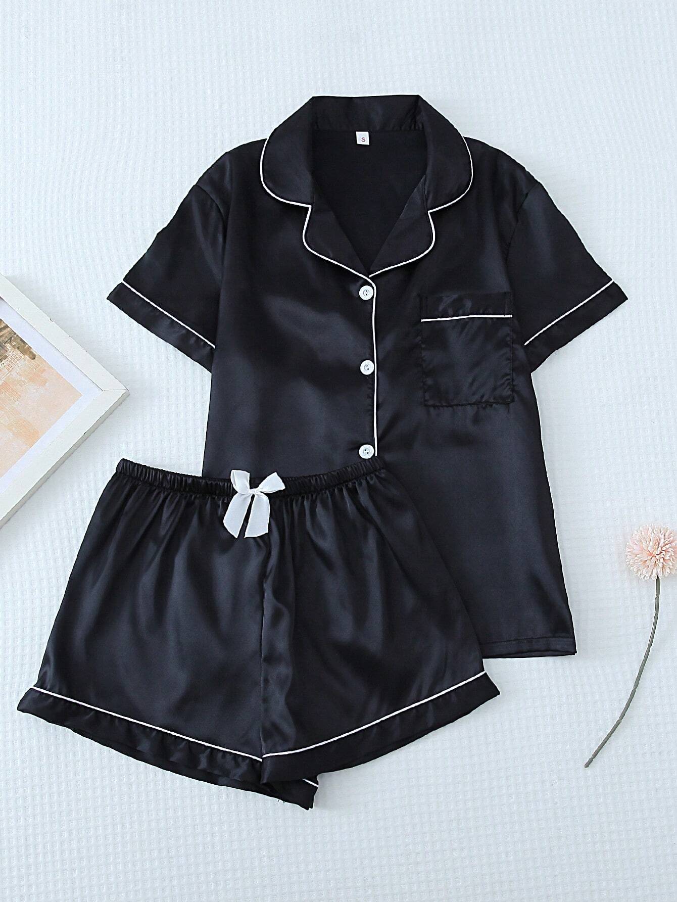 2pcs Satin Pajama Set