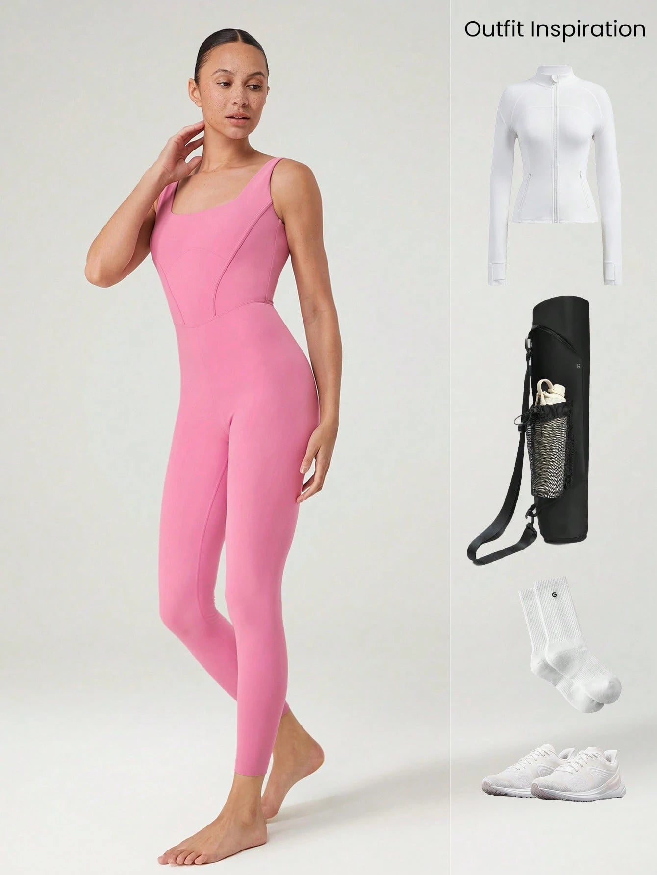 Tummy Control Open Back Gym Yoga Pilates Sports Jumpsuit