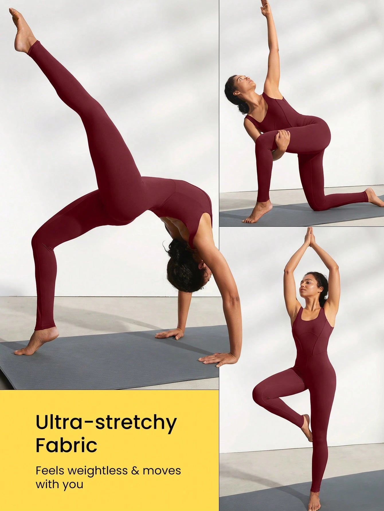 Tummy Control Open Back Gym Yoga Pilates Sports Jumpsuit
