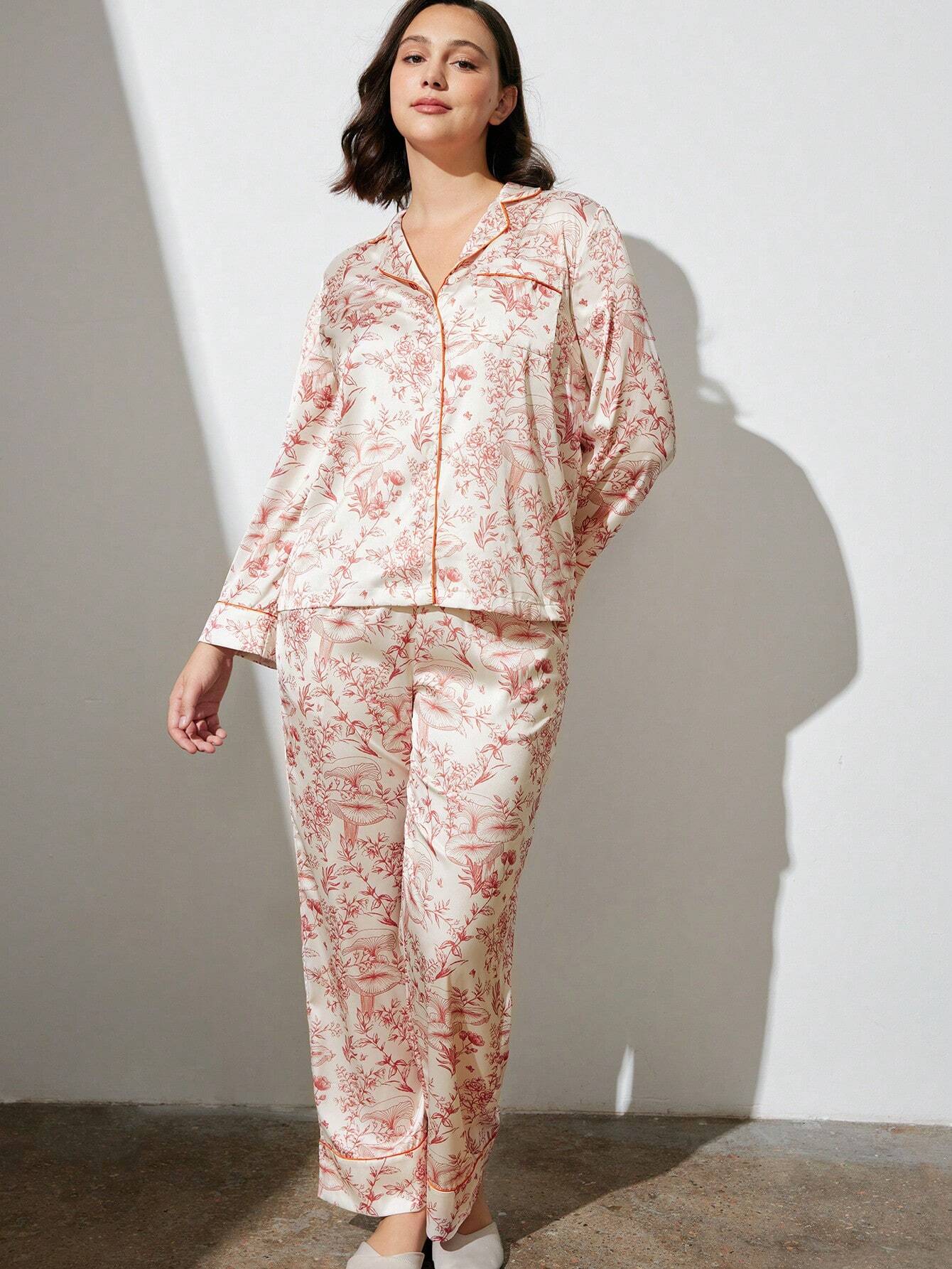 Basic Satin Solid Button-Up PJ & Lounge Sets