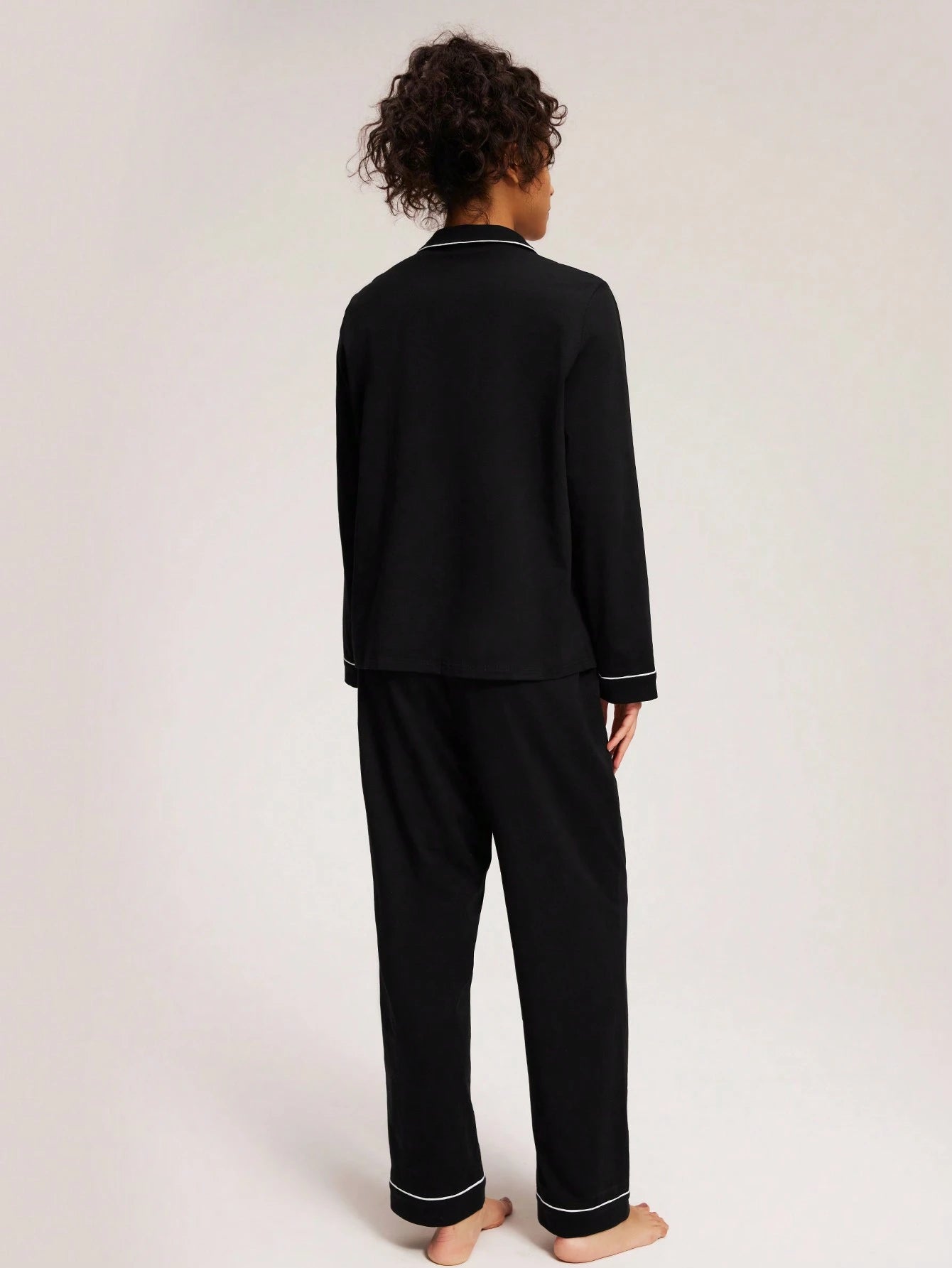 Cotton & Modal Basic Long Pajama Set