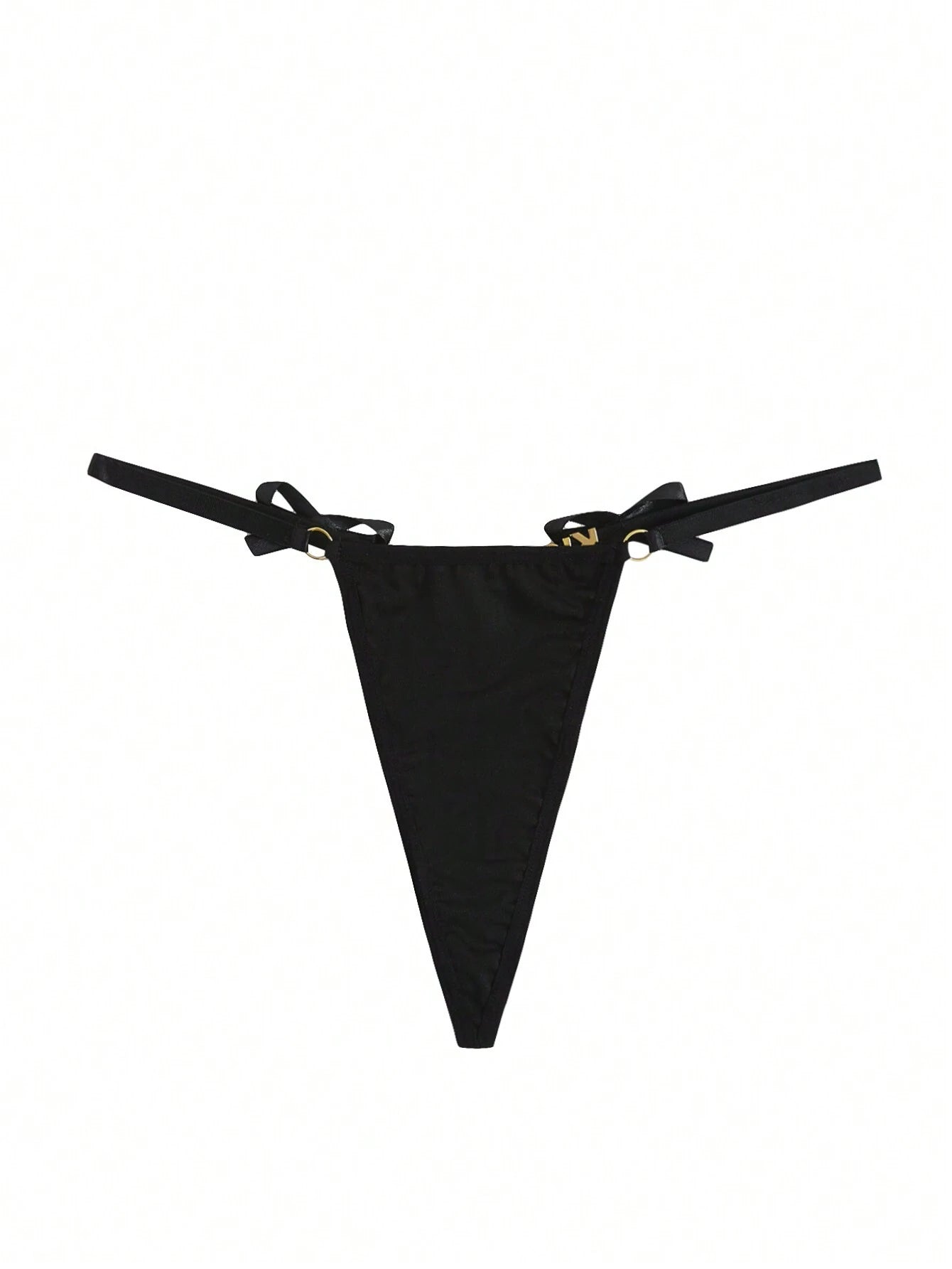 Bow Decor Letter Rhinestone Sexy G-String Bow Tie