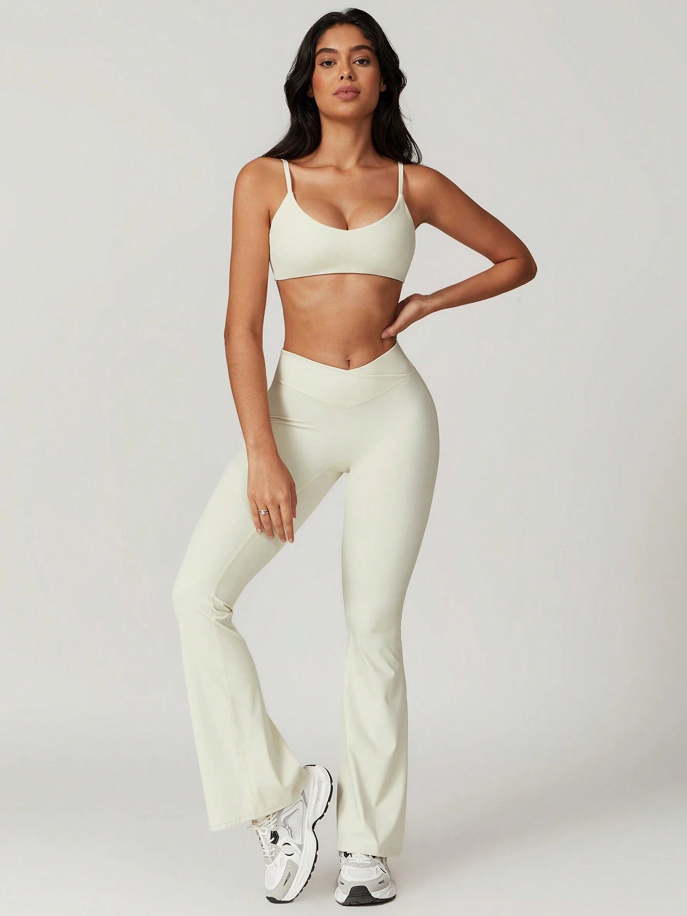 Women's Casual Tight Yoga Vest, Long Pants Set