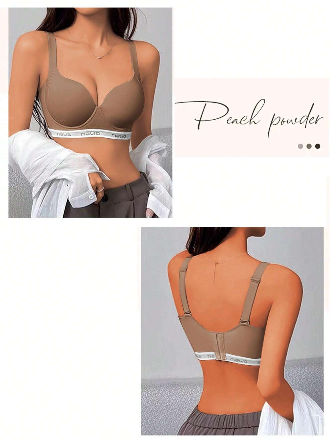 Minimalist Solid Color Bra