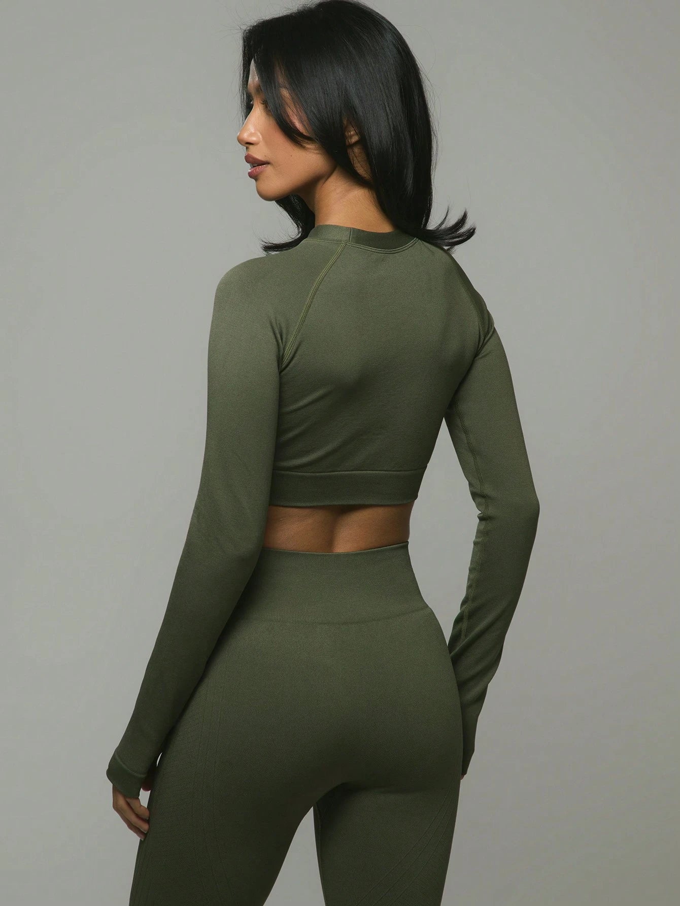 Musera Sport Slogan 'Sport' Cropped Fitted Long Sleeve Top Padel