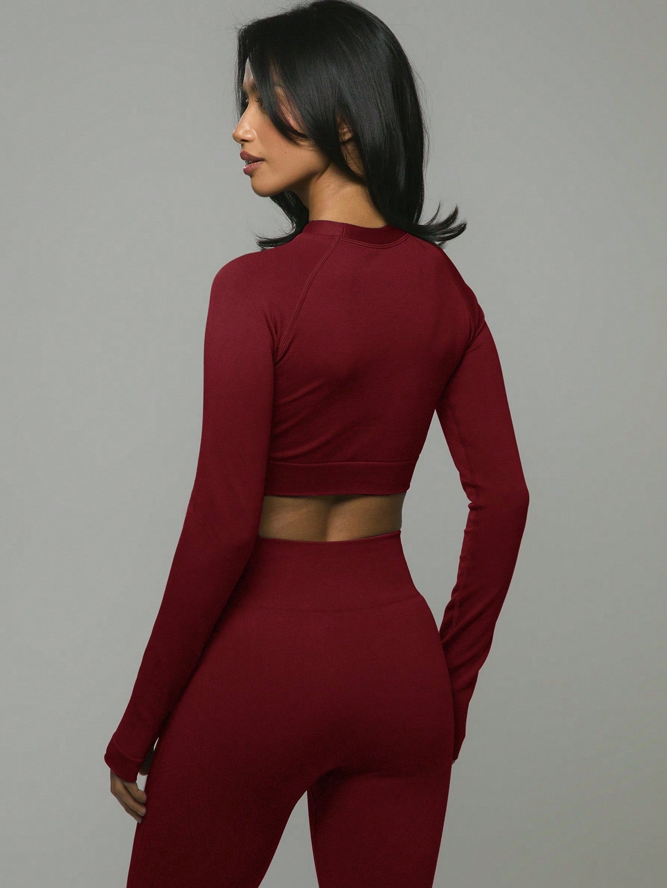 Musera Sport Slogan 'Sport' Cropped Fitted Long Sleeve Top Padel