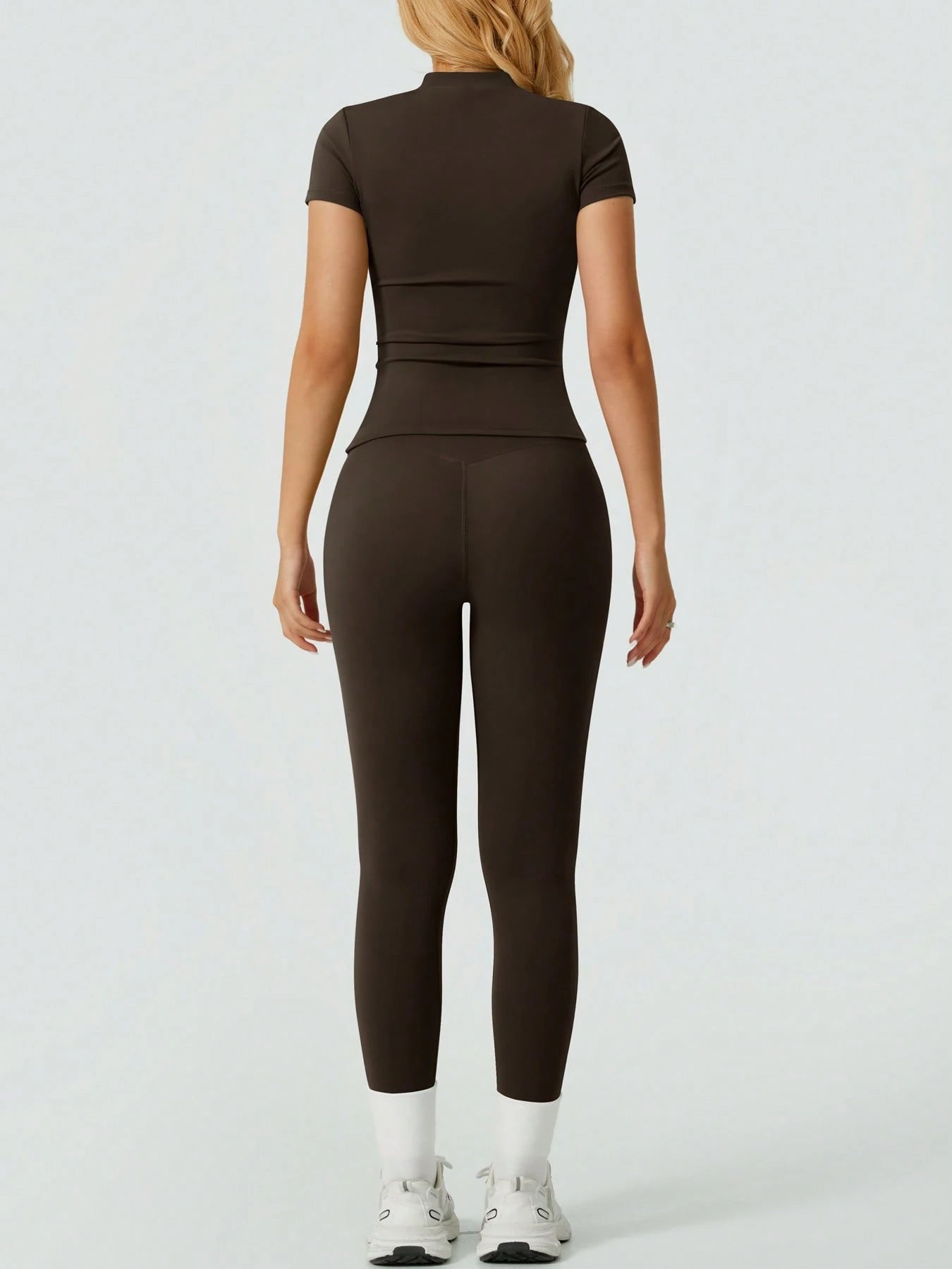 Solid Color Simple Casual Sportswear Set