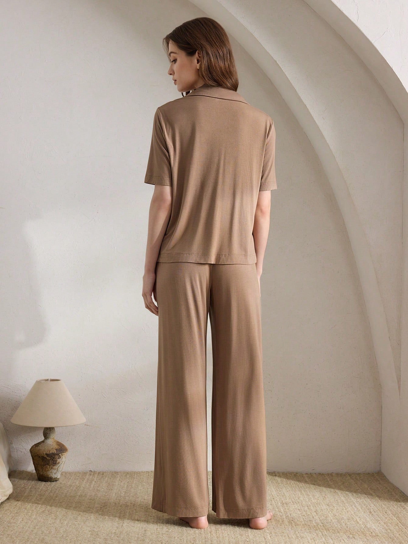 Women's Fashionable & Comfortable Solid Color Homewear Set