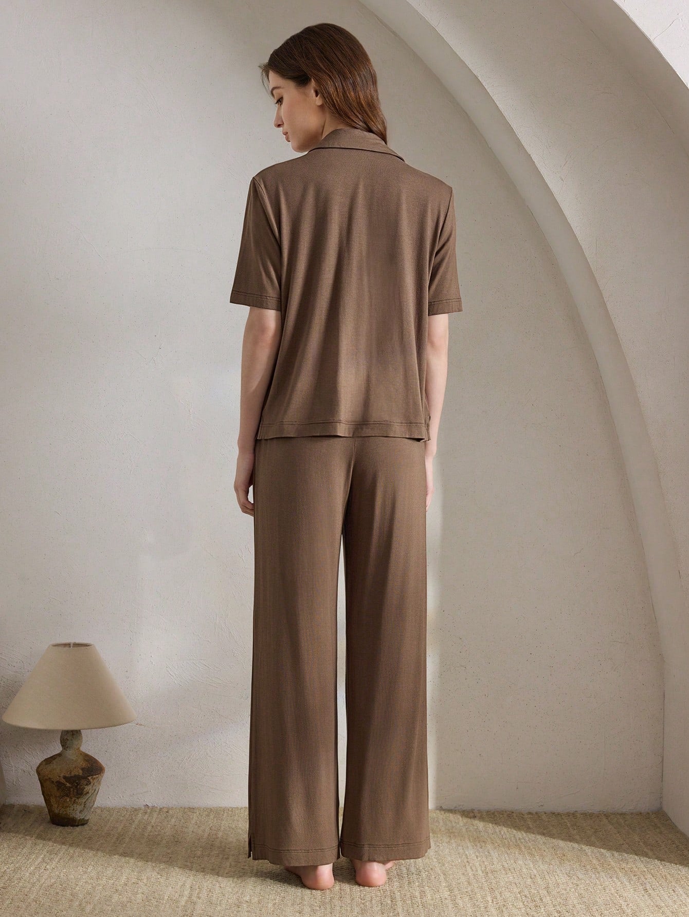 Women's Fashionable & Comfortable Solid Color Homewear Set