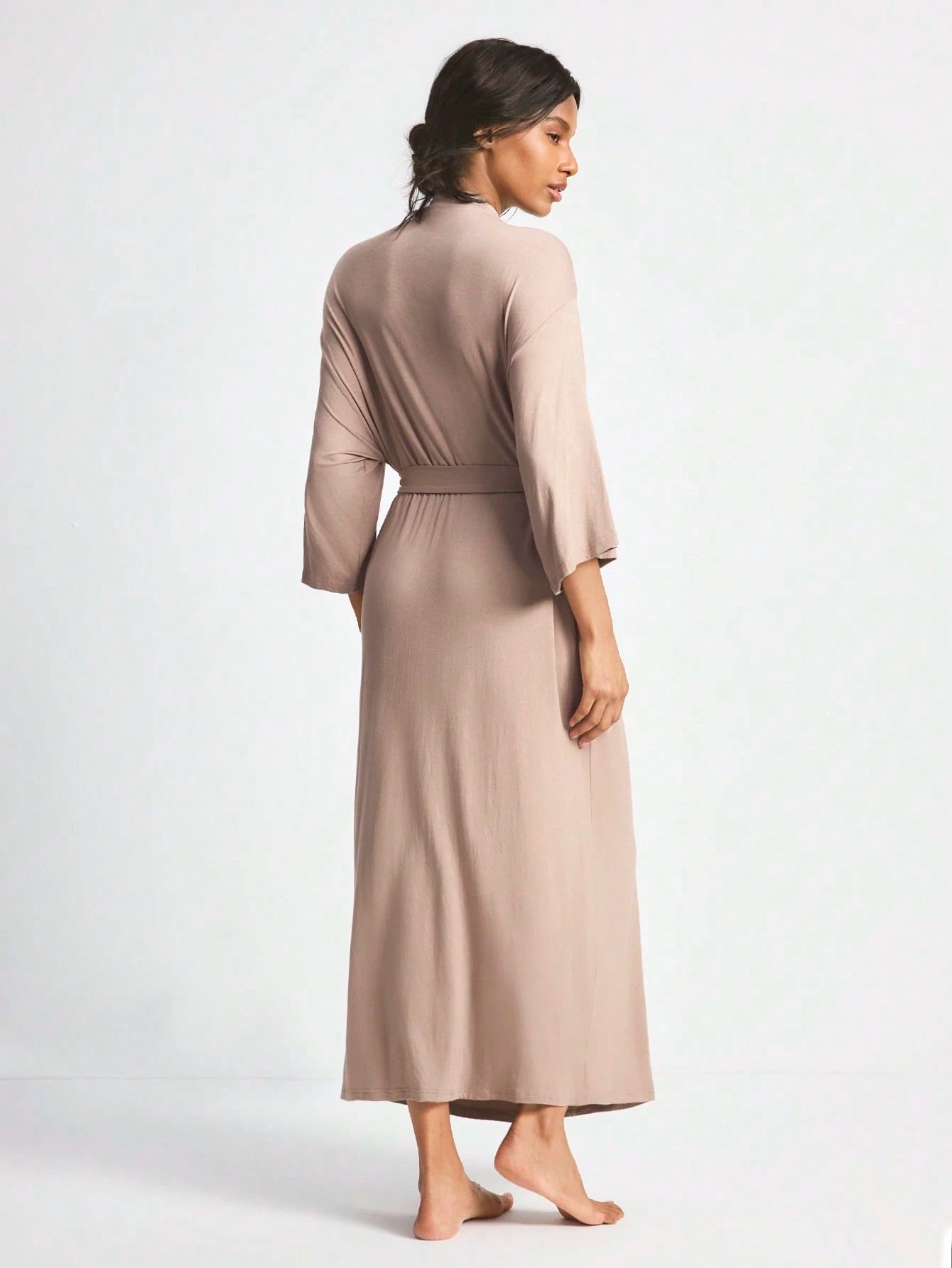 Comfortable & Smooth 3/4 Sleeve Loose Lounge Robe