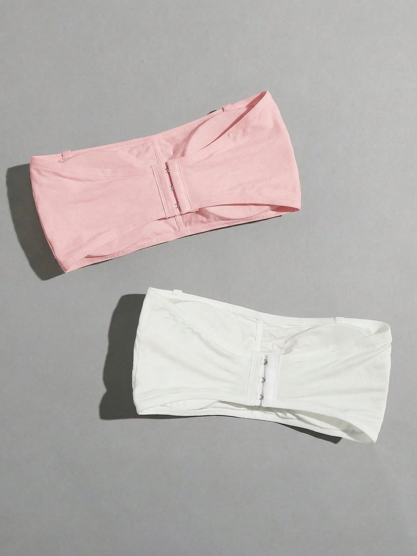 2 Packs Ruched Bandeau Bra Set