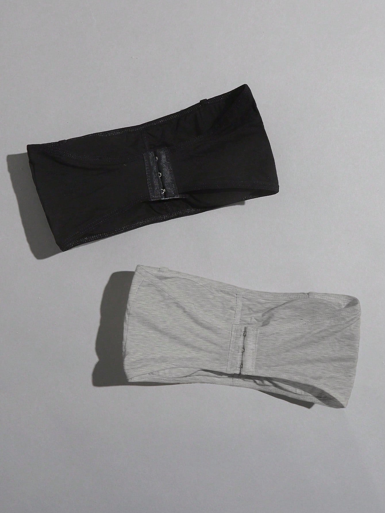 2 Packs Ruched Bandeau Bra Set