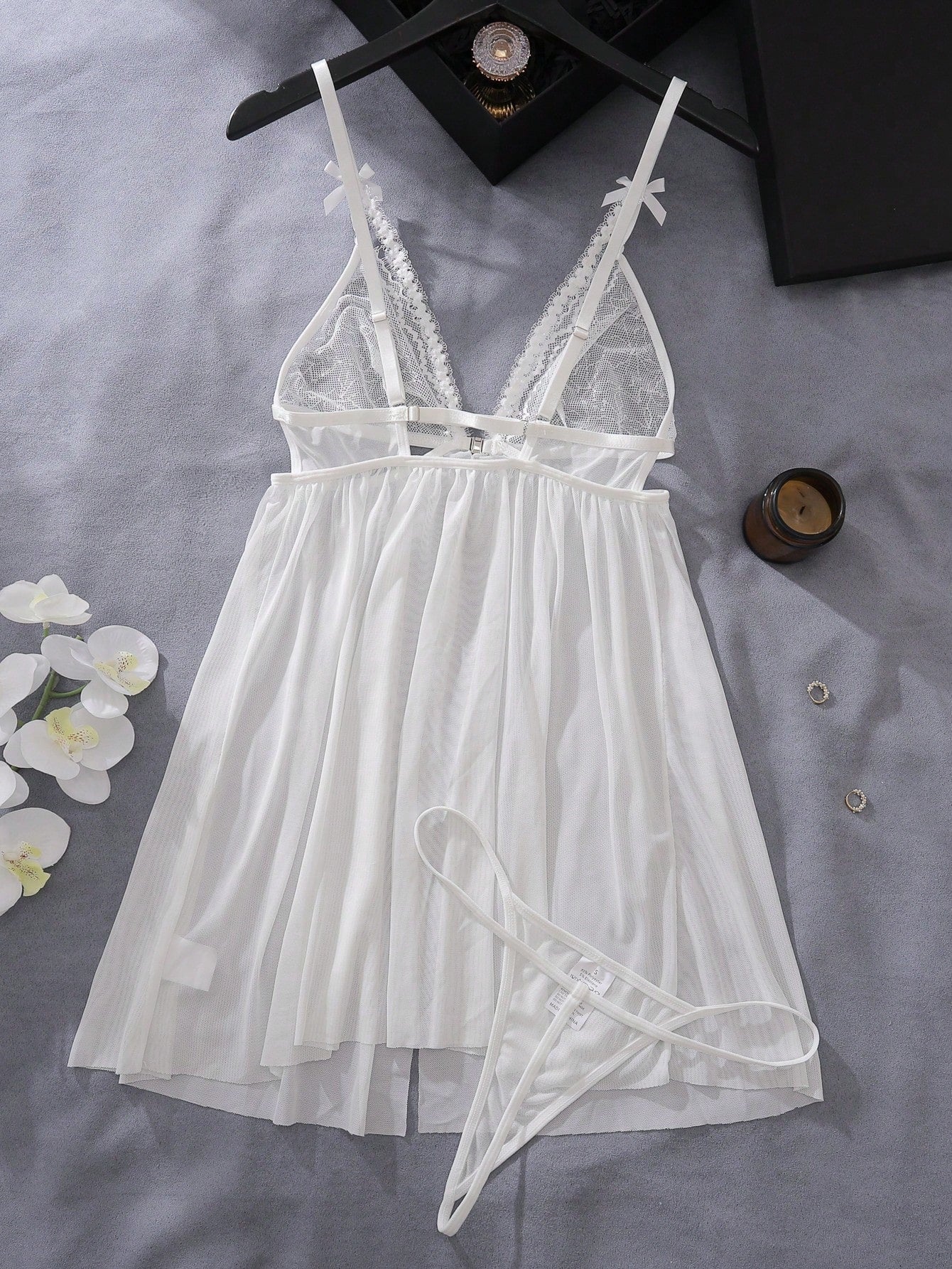Romantic Lace Patchwork Sexy Nightgown