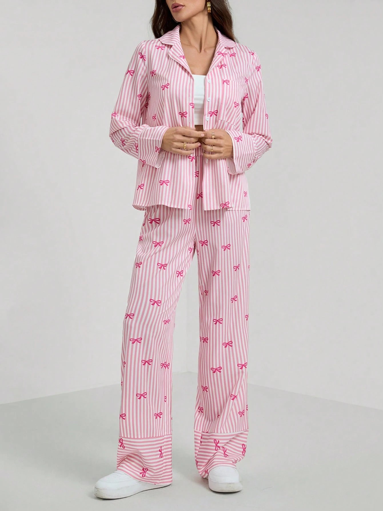 Striped Printed Shirt & Pants