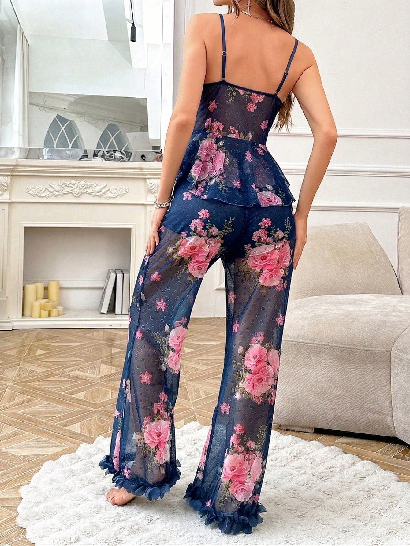 Slumberist Diamond Heart & Jacquard Jacquard Camisole Top & Pants
