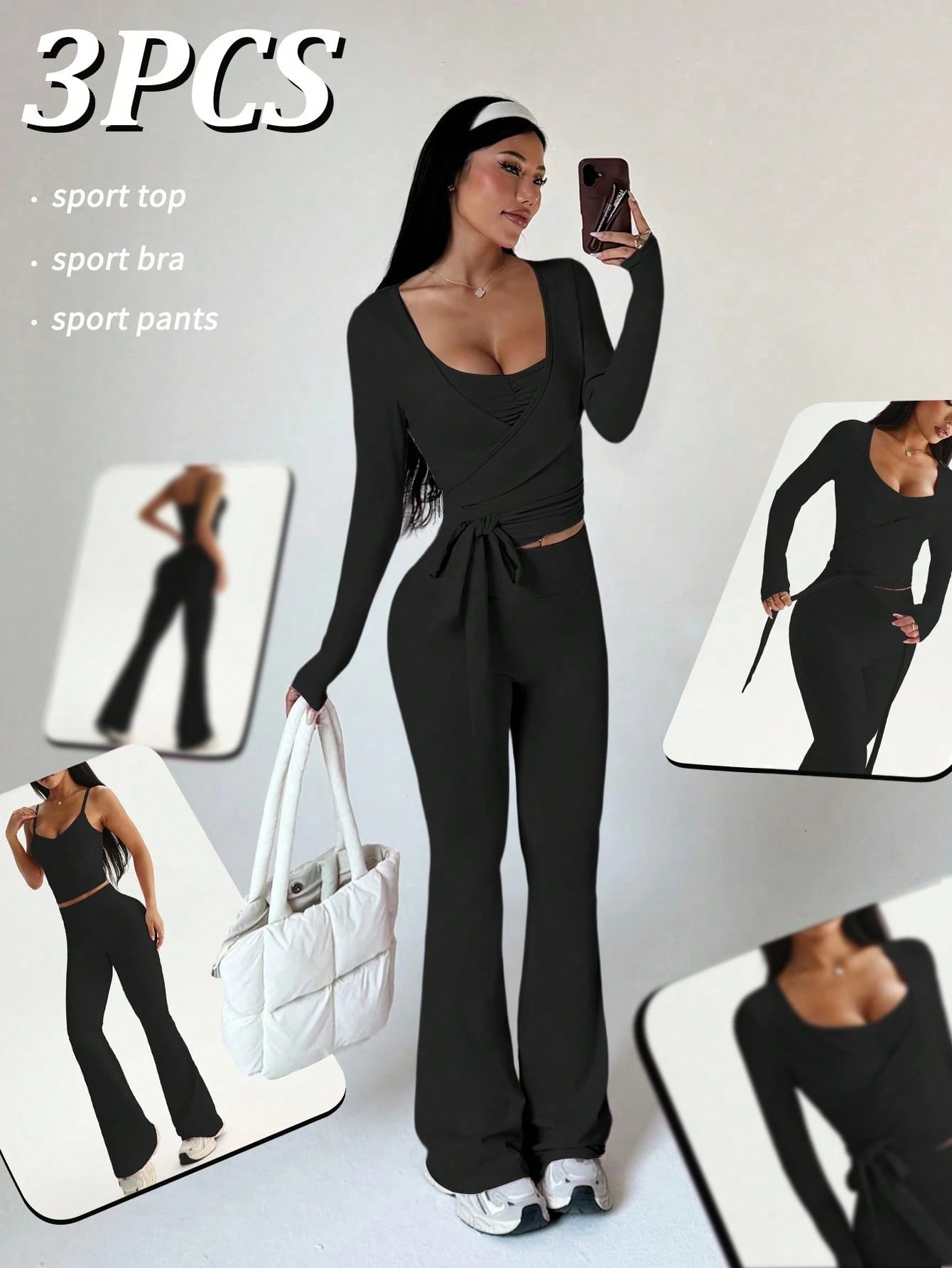 3pcs Women's Sports Suit Set