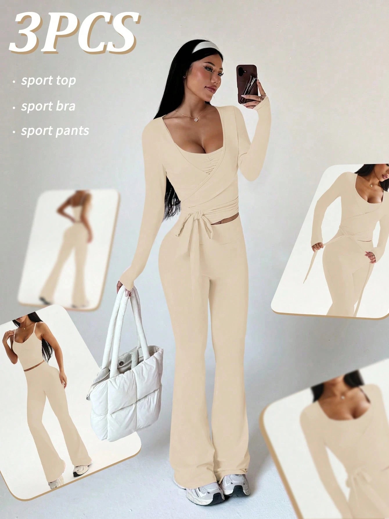 3pcs Women's Sports Suit Set