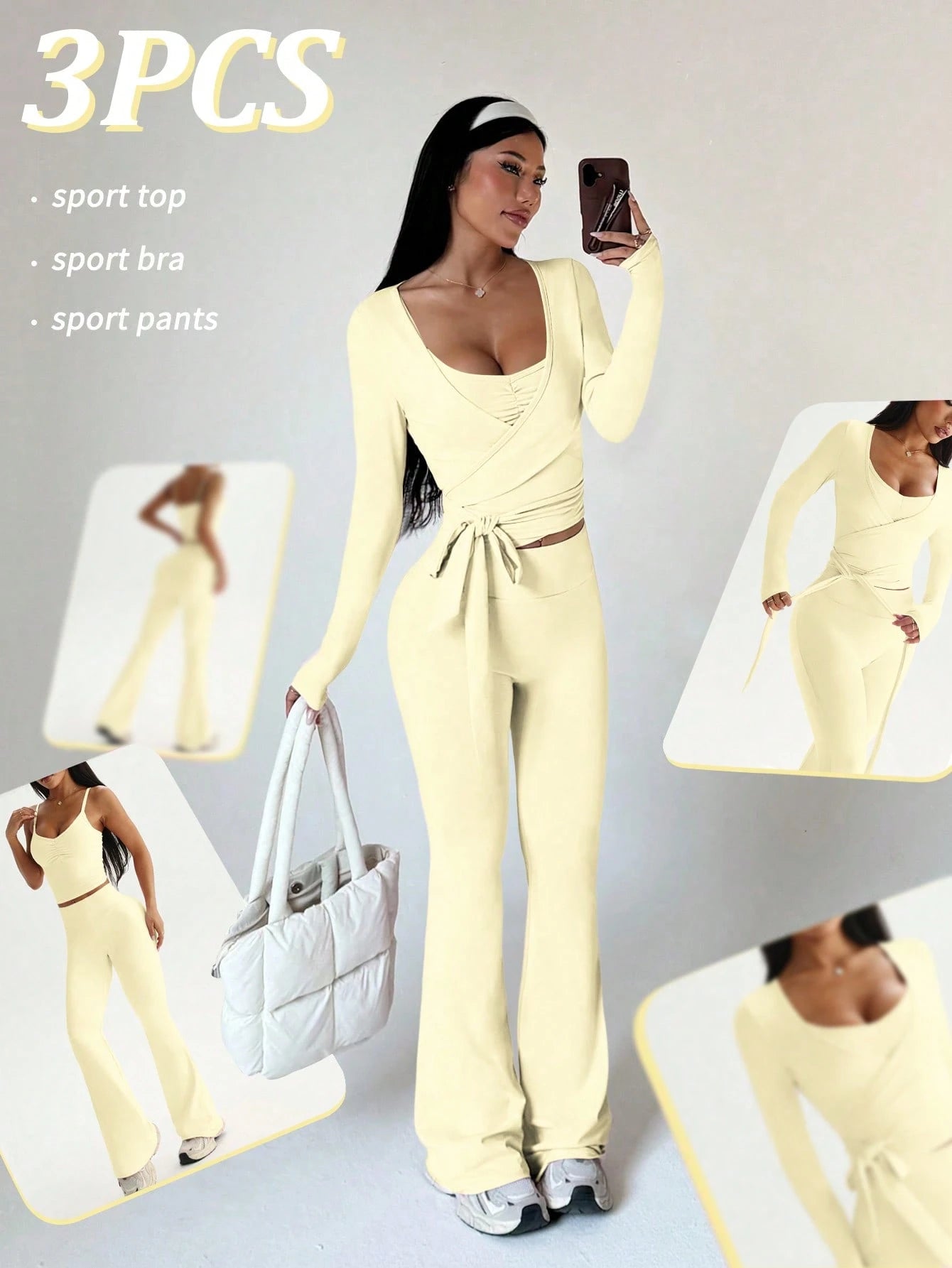 3pcs Women's Sports Suit Set